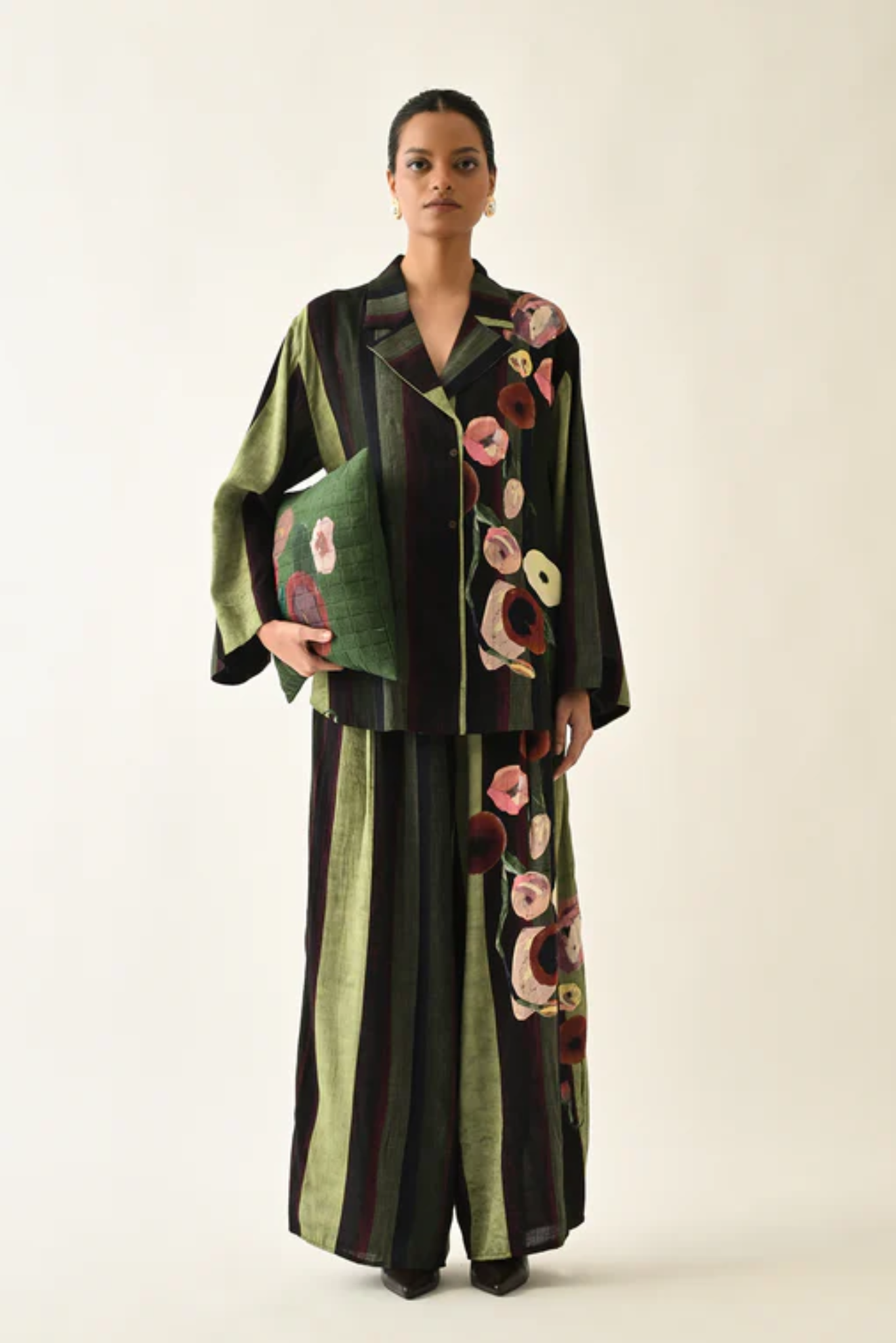 Moss Stripes Jacket Set