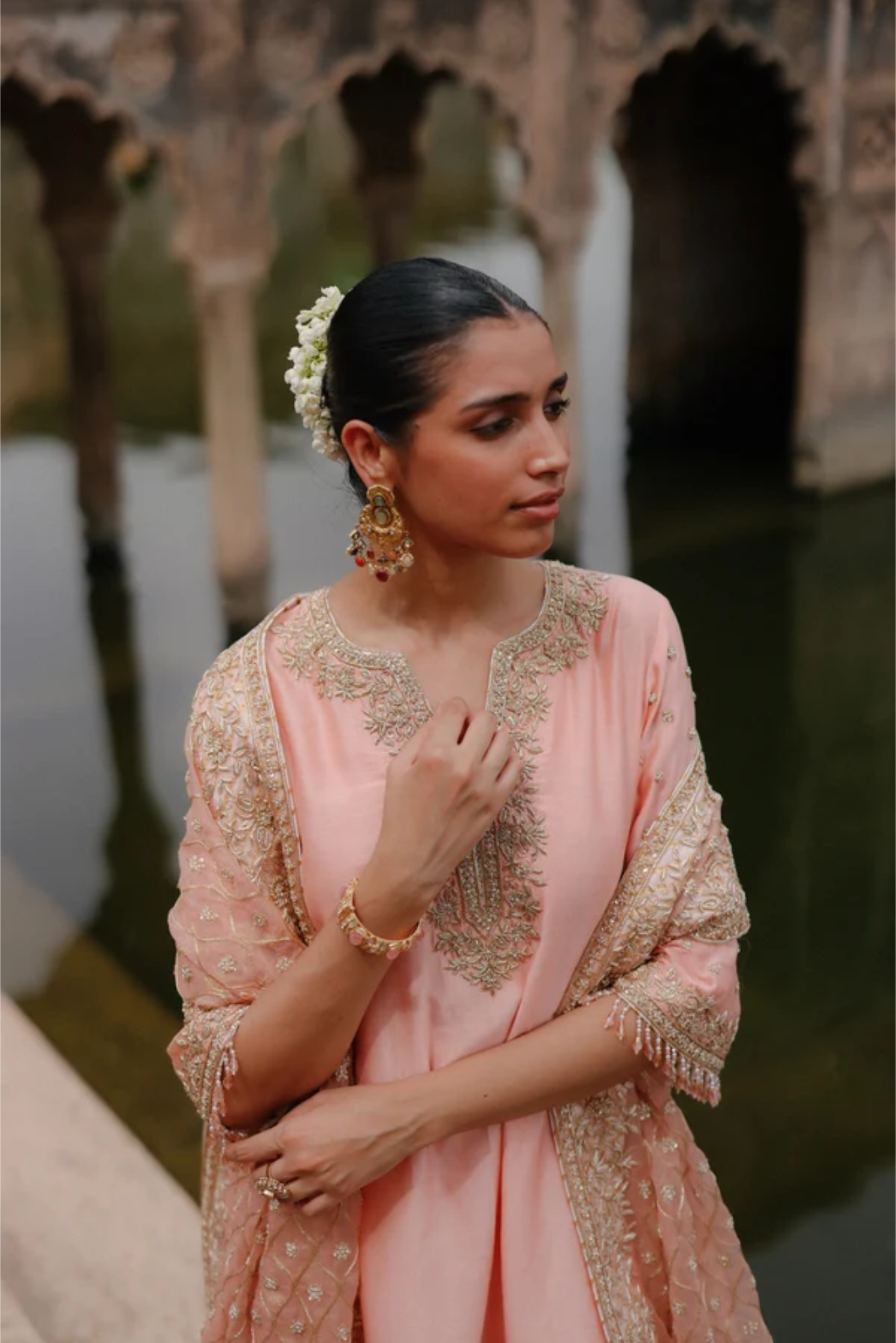 Maham - Pink Anarkali Set with Salwar & Dupatta