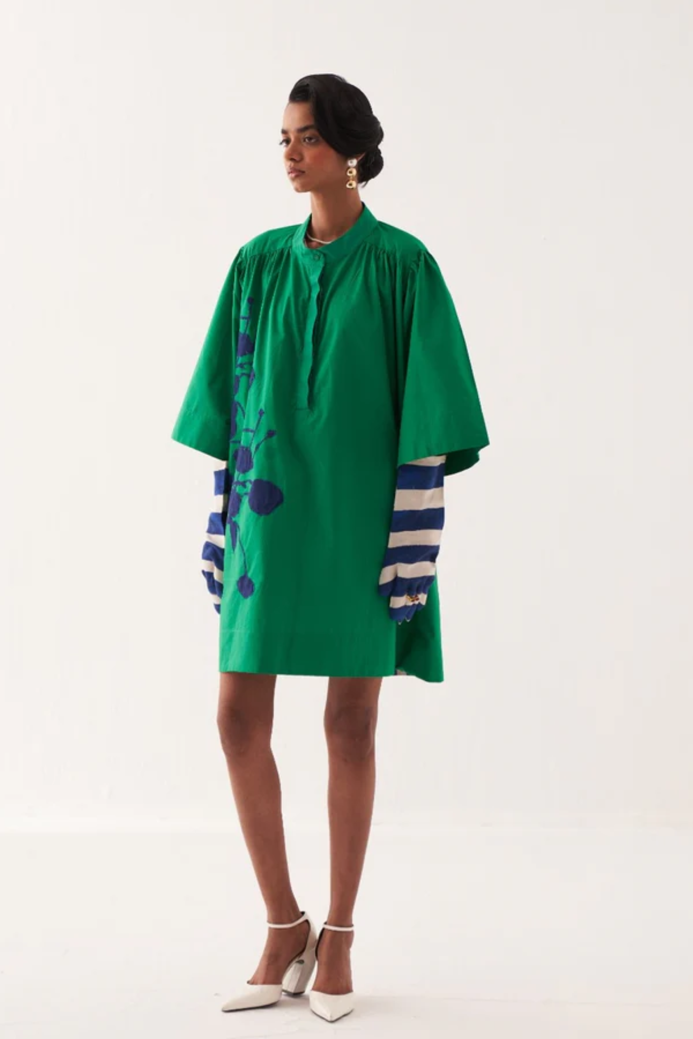 Emerald Applique Dress