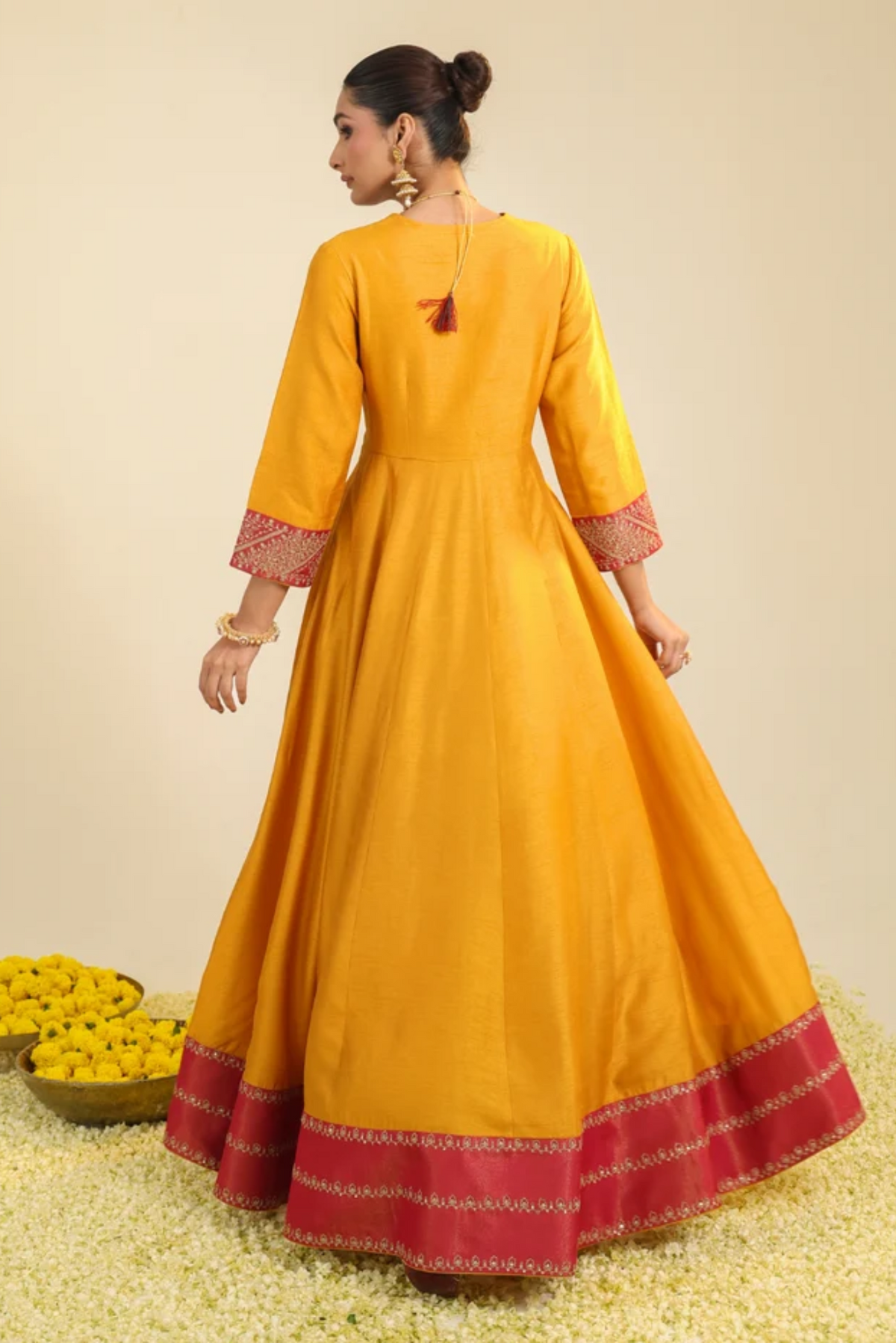 Rust Samaira Anarkali Set