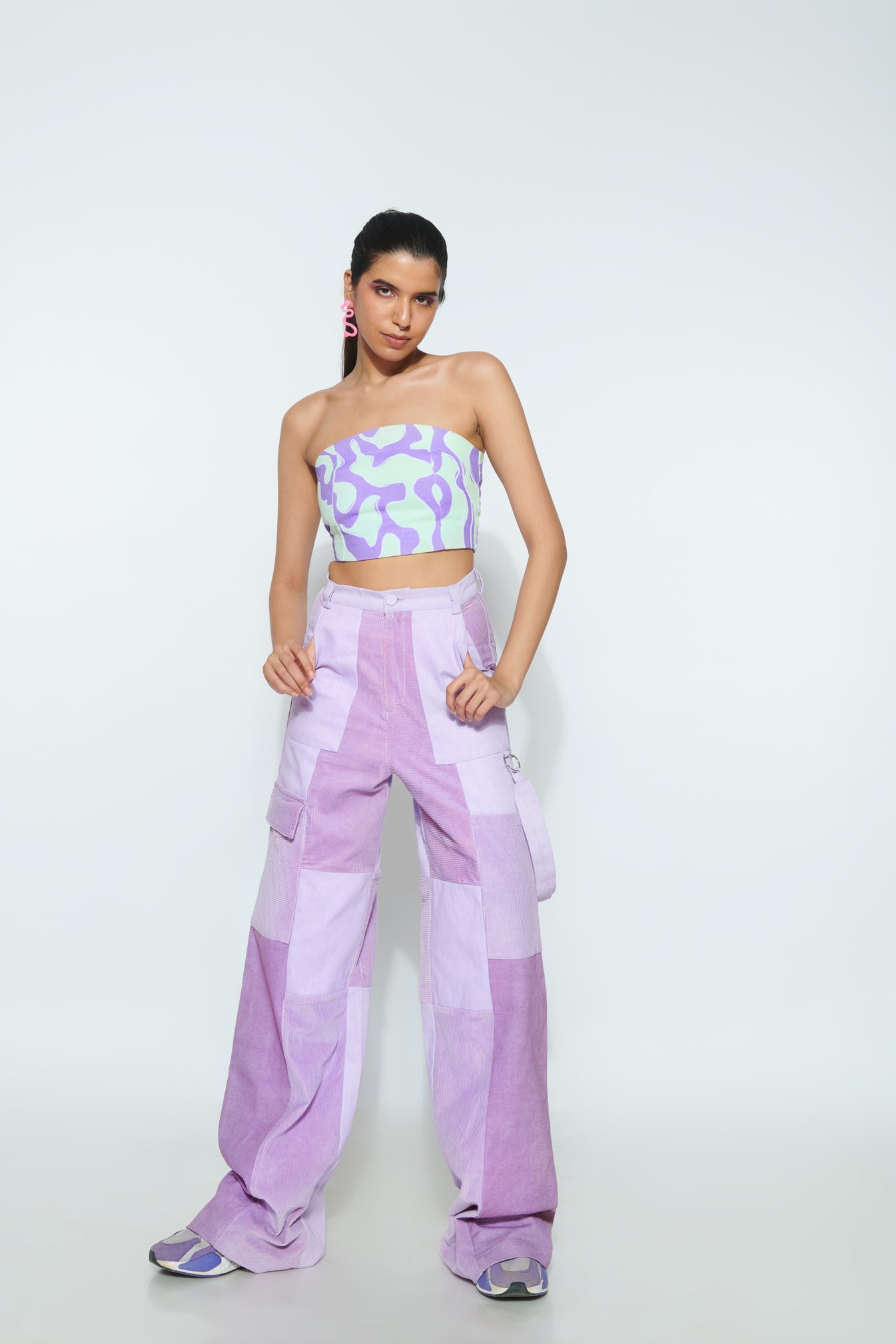 PURPLE SLIME CROP TOP AND GUMMY BEAR PANTS CO-ORD SET