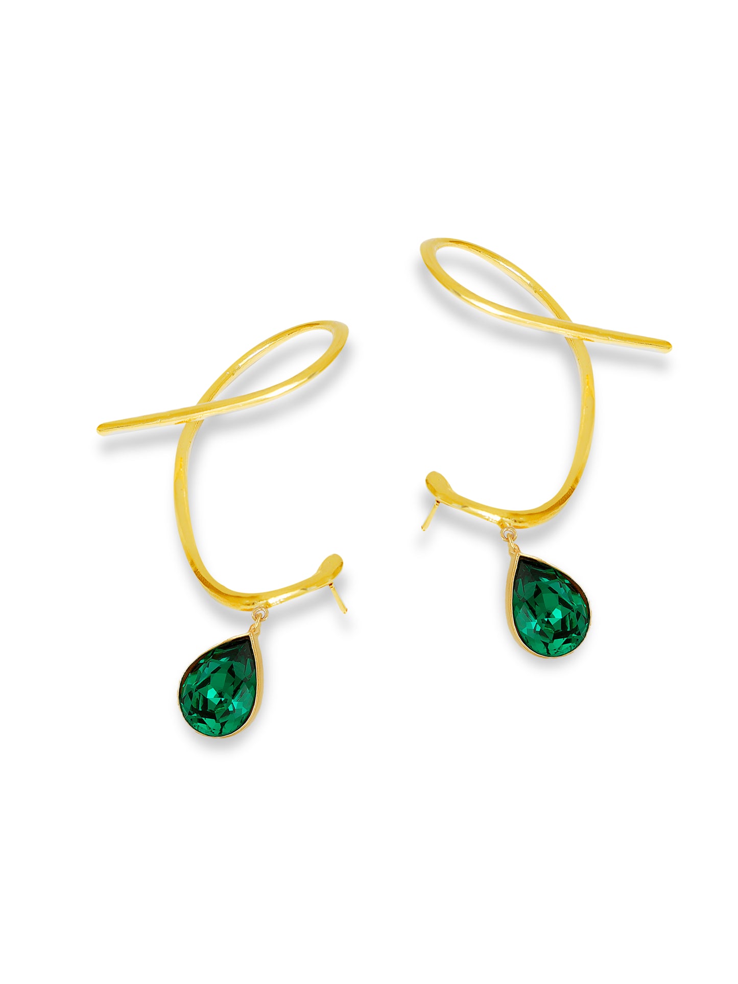 Eternal Echo Earrings - Emerald Green