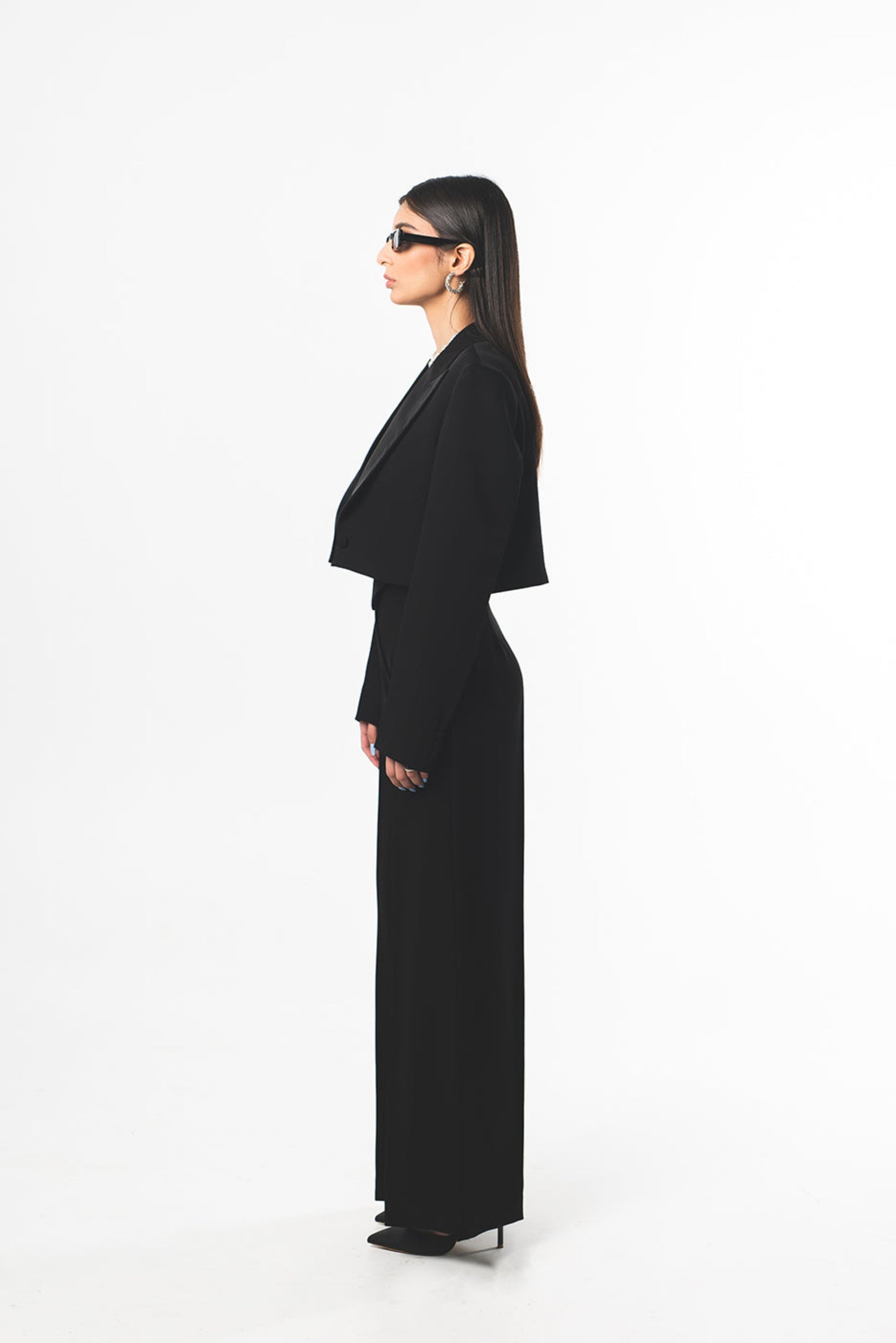 WIDE LEG PANTS IN NOIR