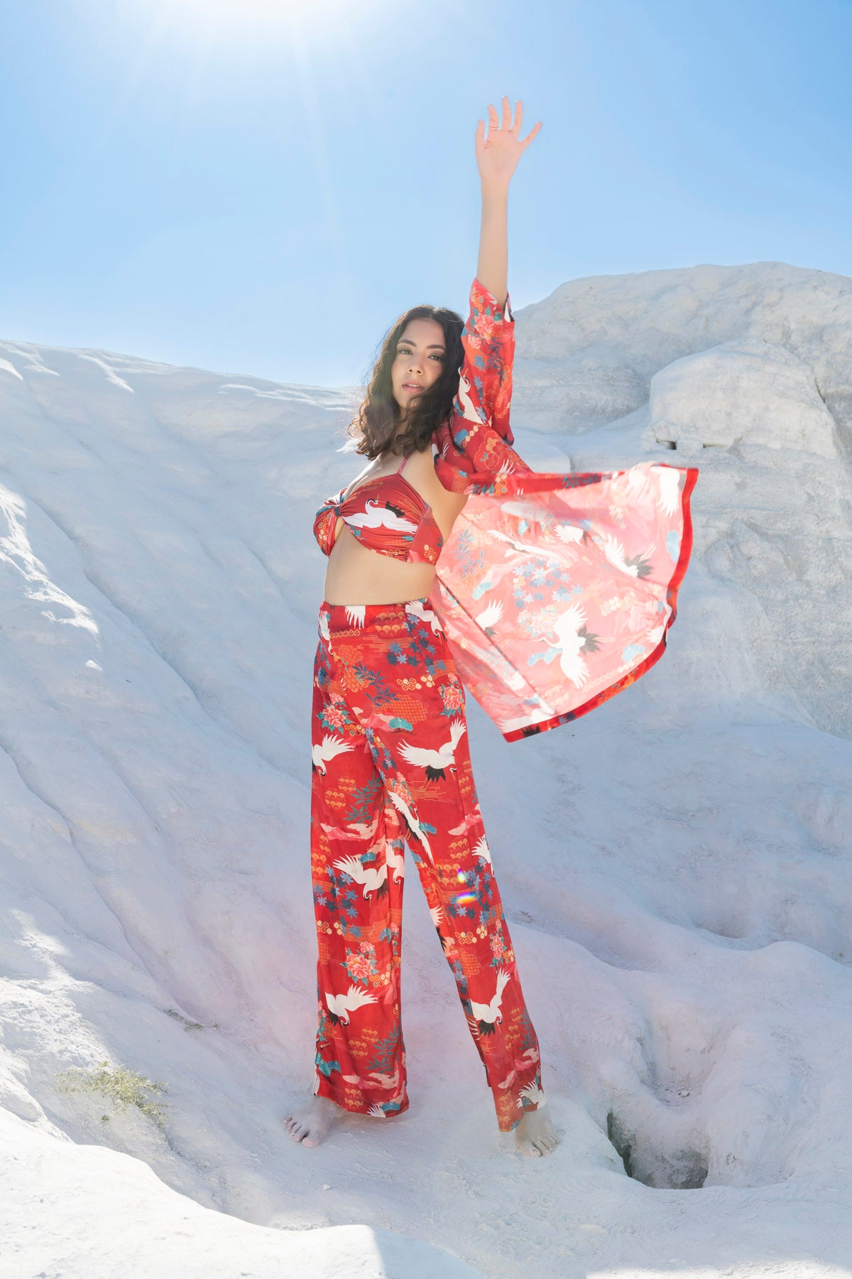 Twisted Bikini Set with Endless Summer Shirt & Medusa Pants in Winter Solstice - WINTER SOLSTICE