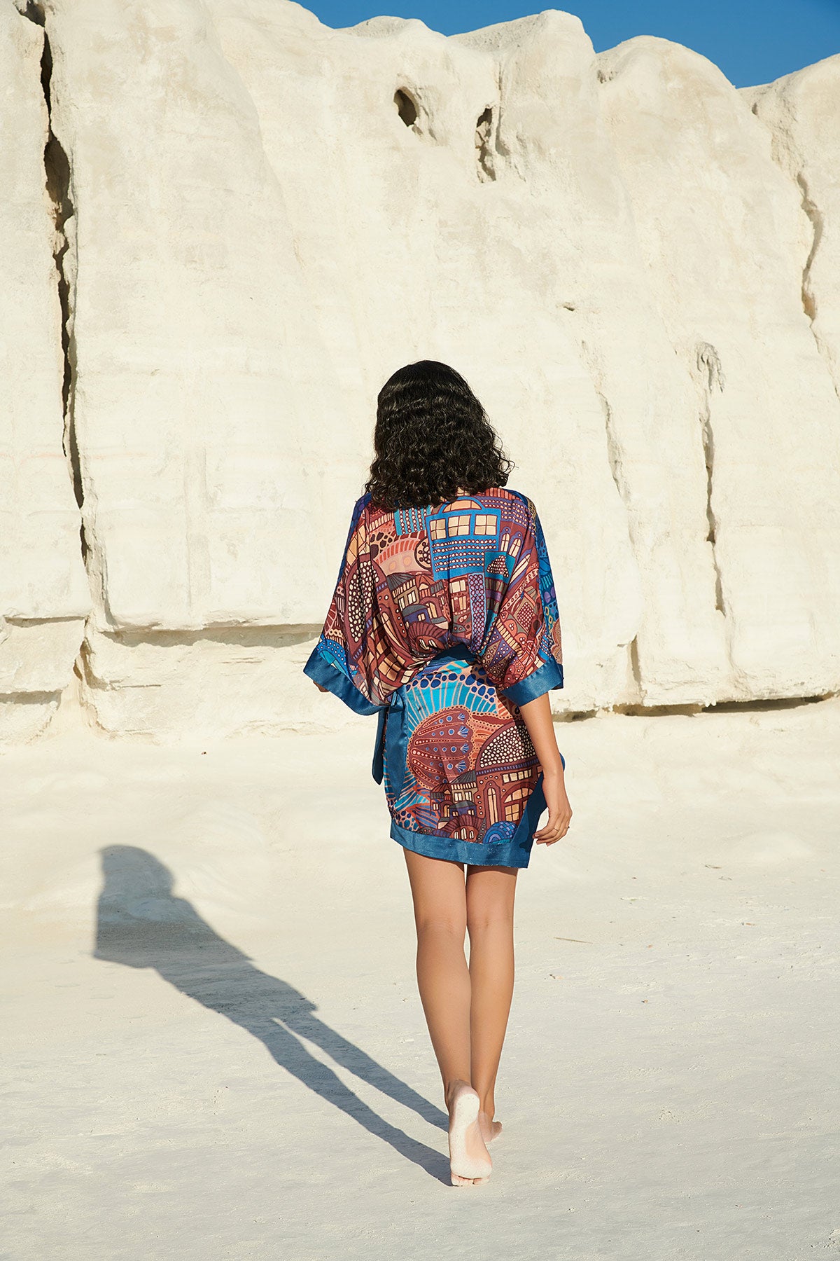 Twisted Bikini Set paired with Moonglow Cover up in - CAPPADOCIA