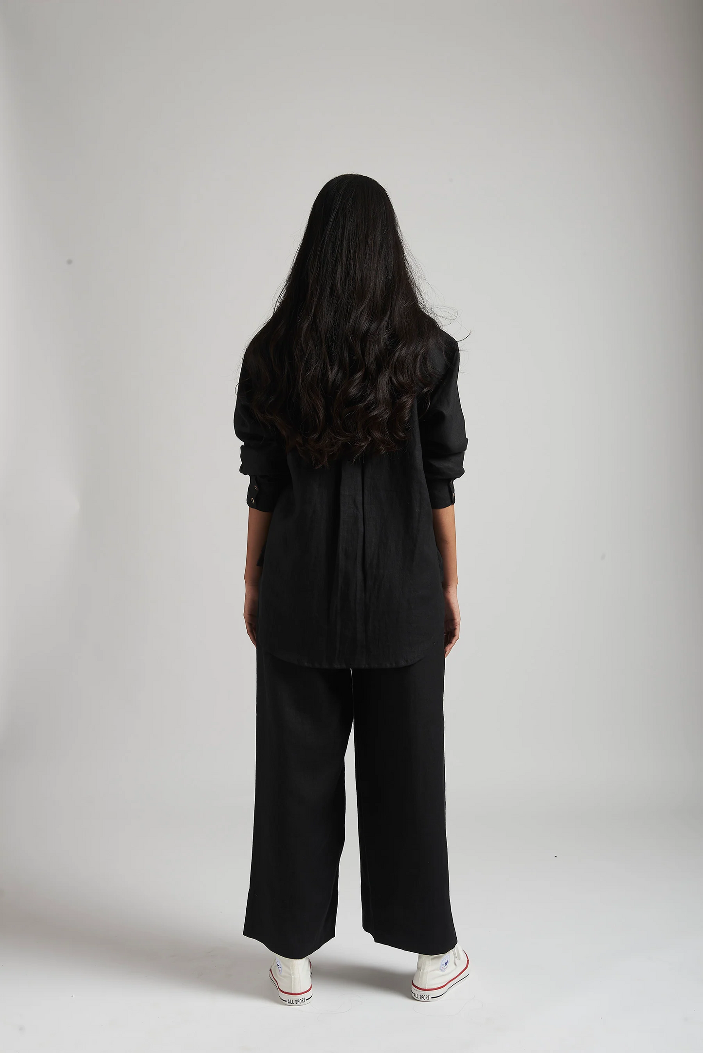 Kohl Linen Oversized Pocket Shirt (With Pyjama Pants)