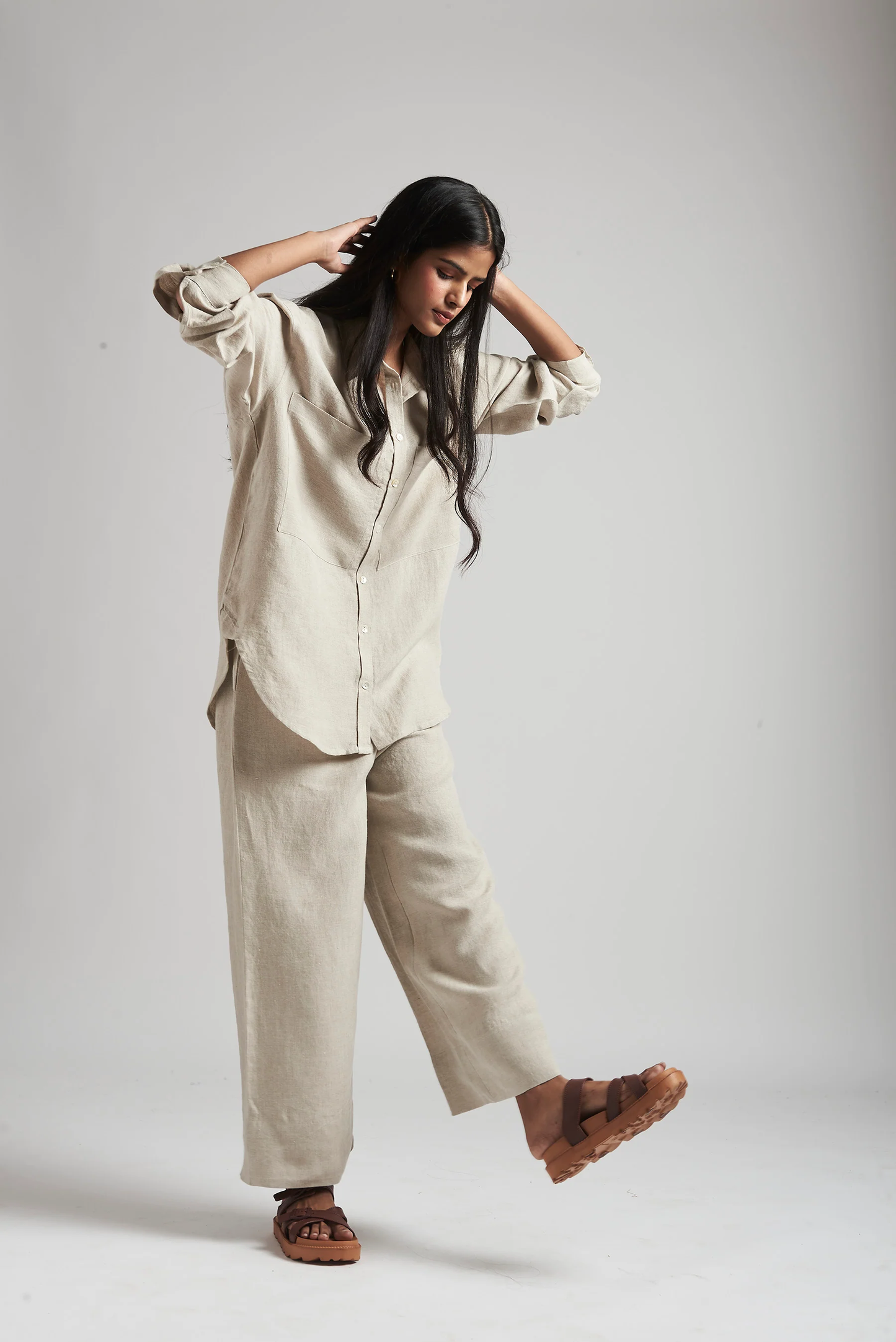 Undyed Linen Pyjama Pants