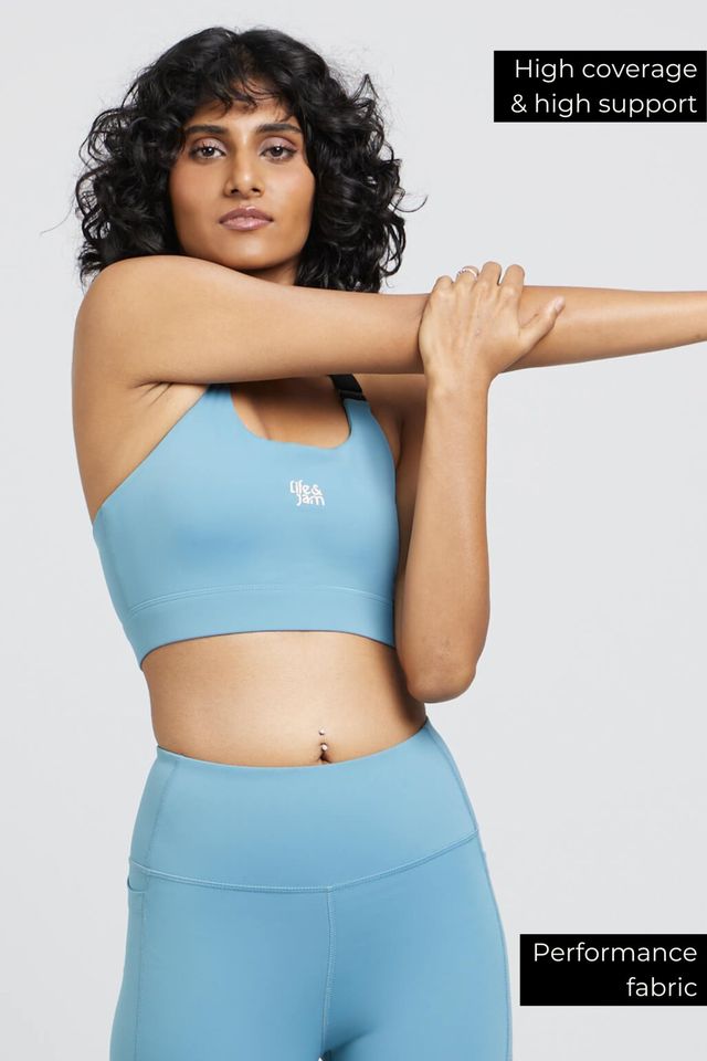 Performance Adjustable Straps Sports Bra - Navigator Blue