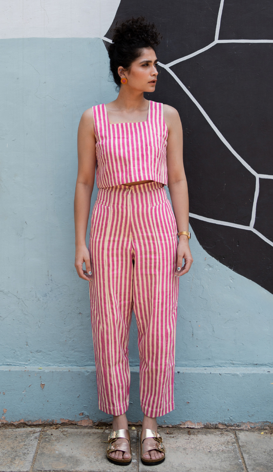 Emi Pants - Pink Stripes