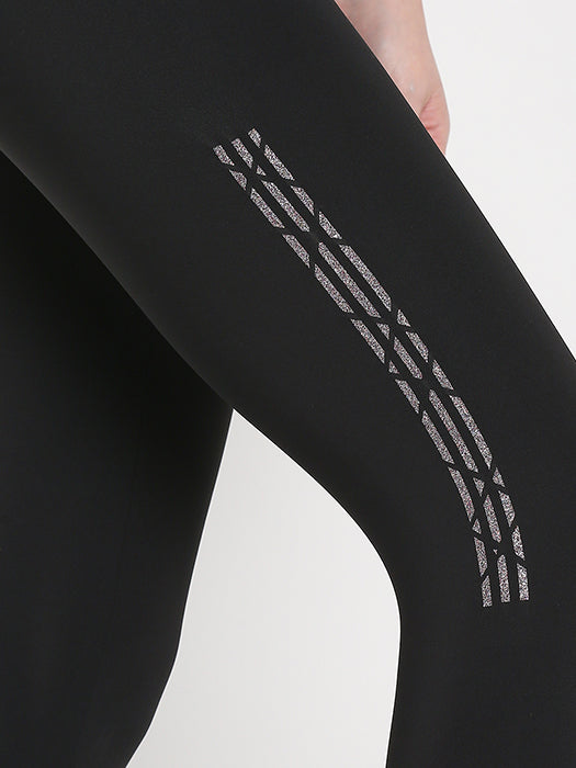 Tuna Active Black Leggings With Print