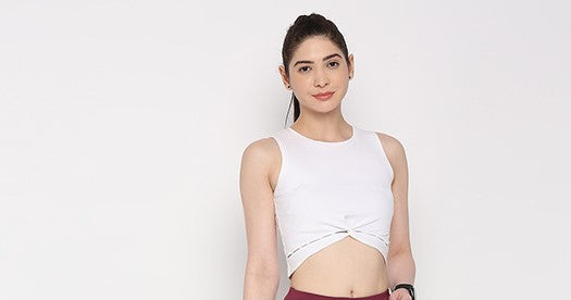 White Twisted Crop Top