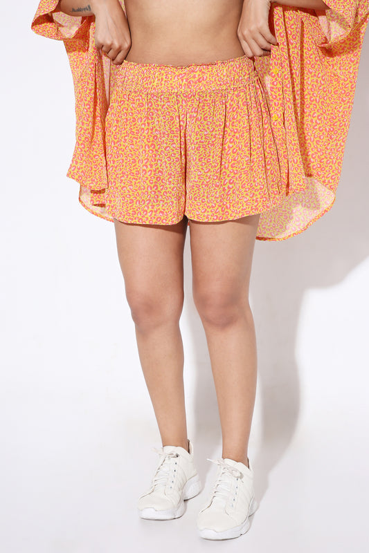 Flared Shorts Love leopard Yuzu