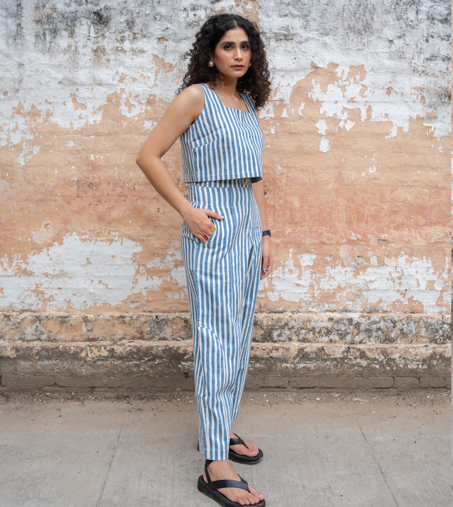 Emi Pants - Blue Stripes