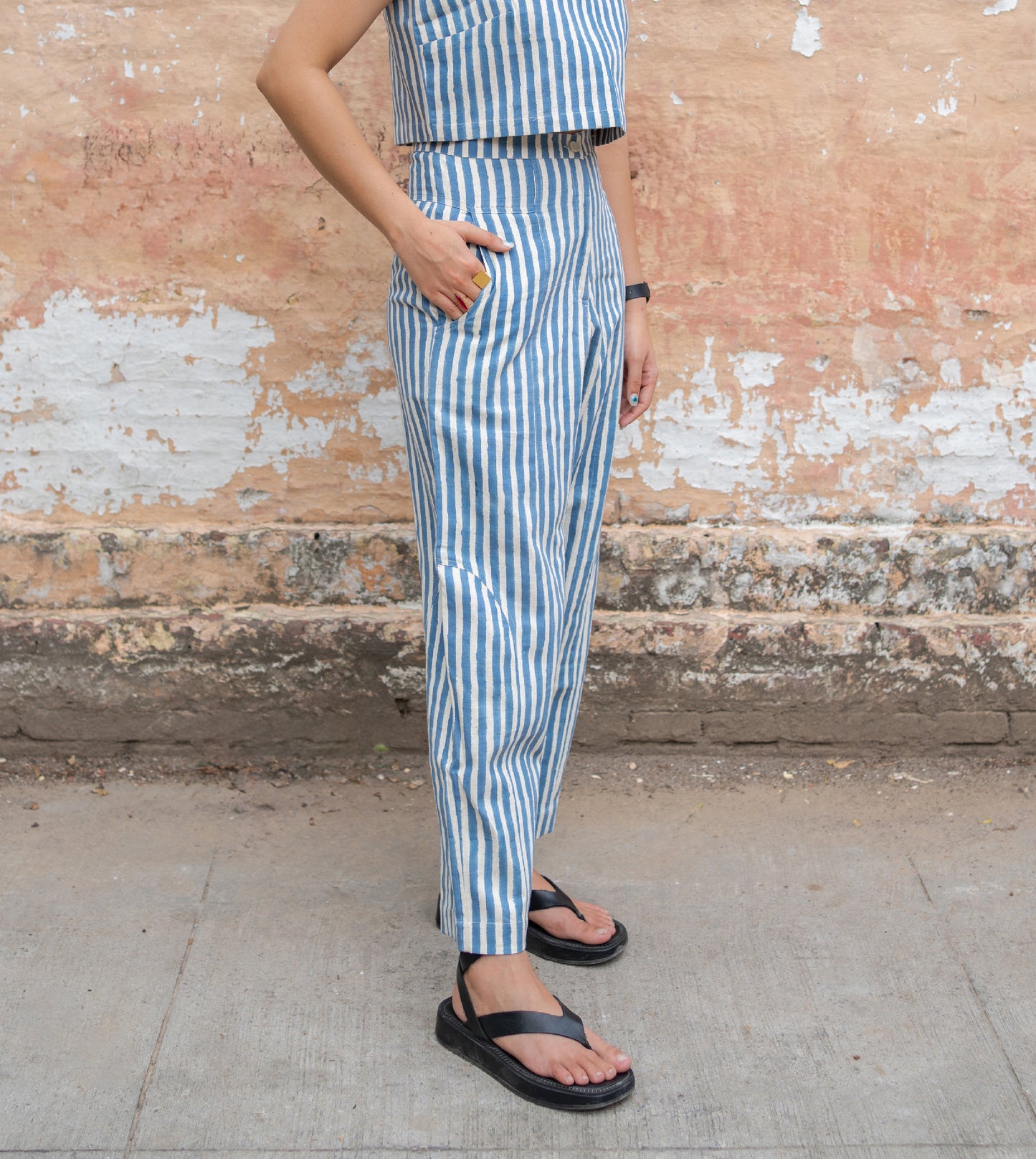 Emi Pants - Blue Stripes