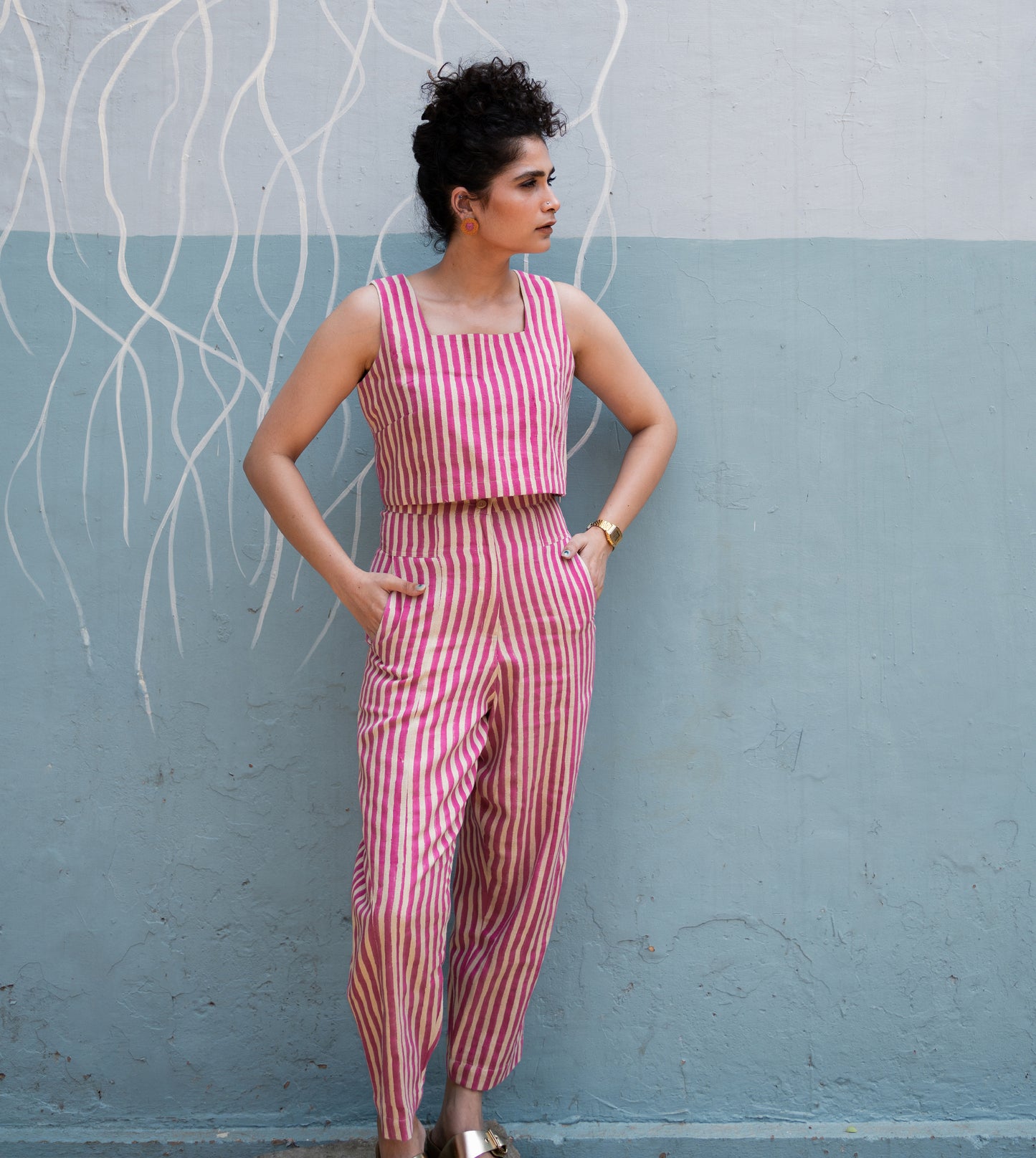 Emi Pants - Pink Stripes