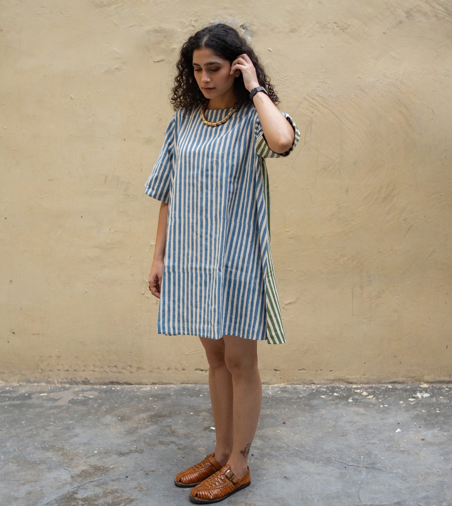 Jun Dress - Dual Stripes