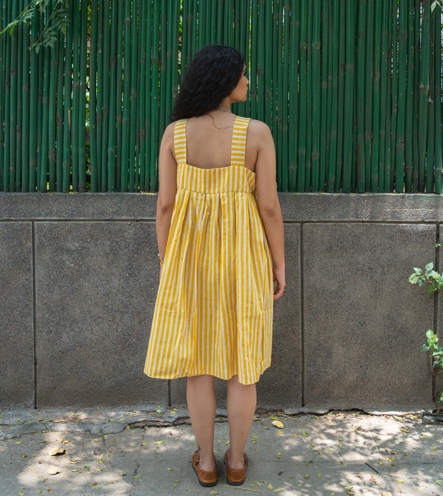 Hana Dress - Yellow Stripes