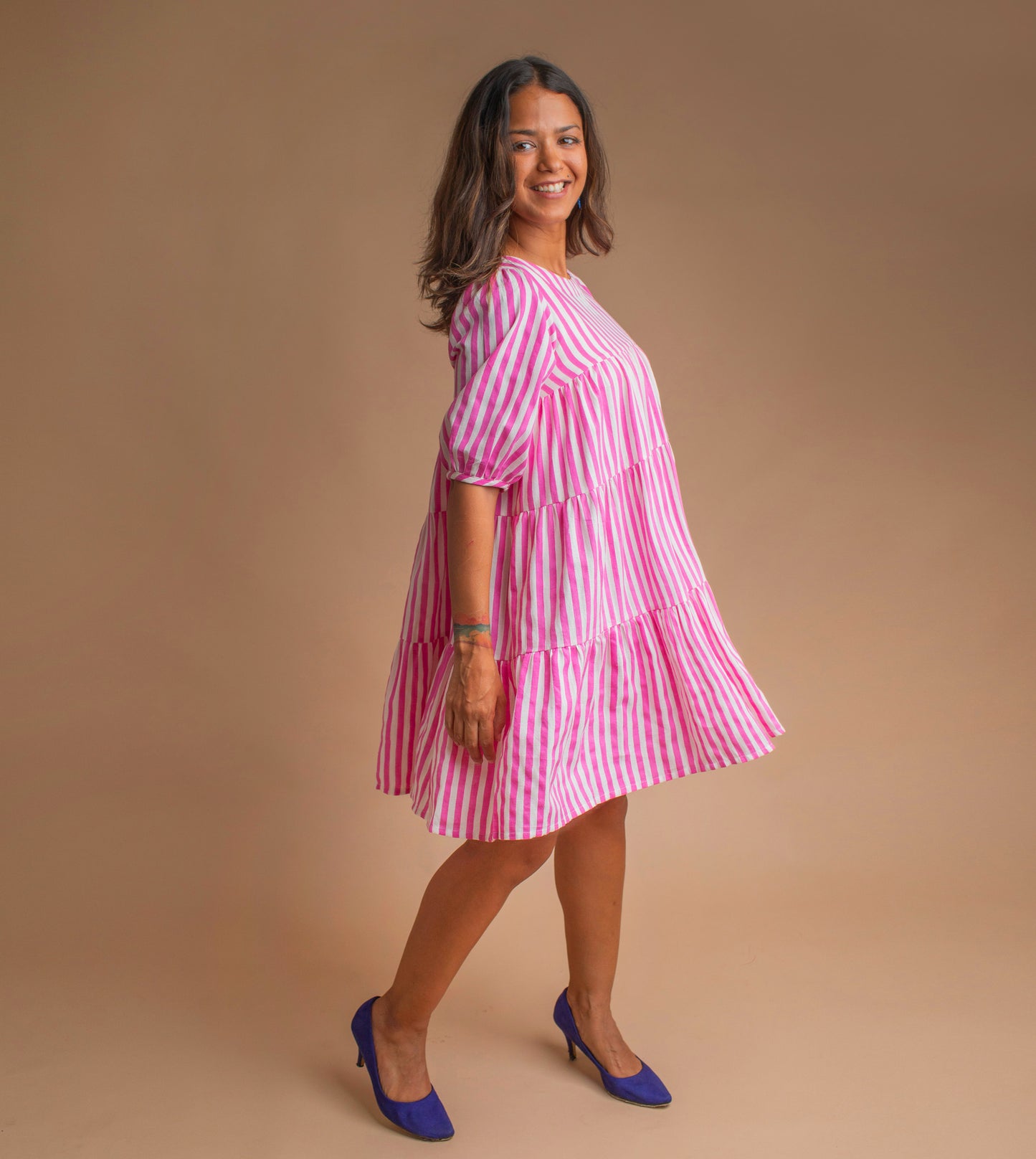 Asa Dress - Pink Stripes