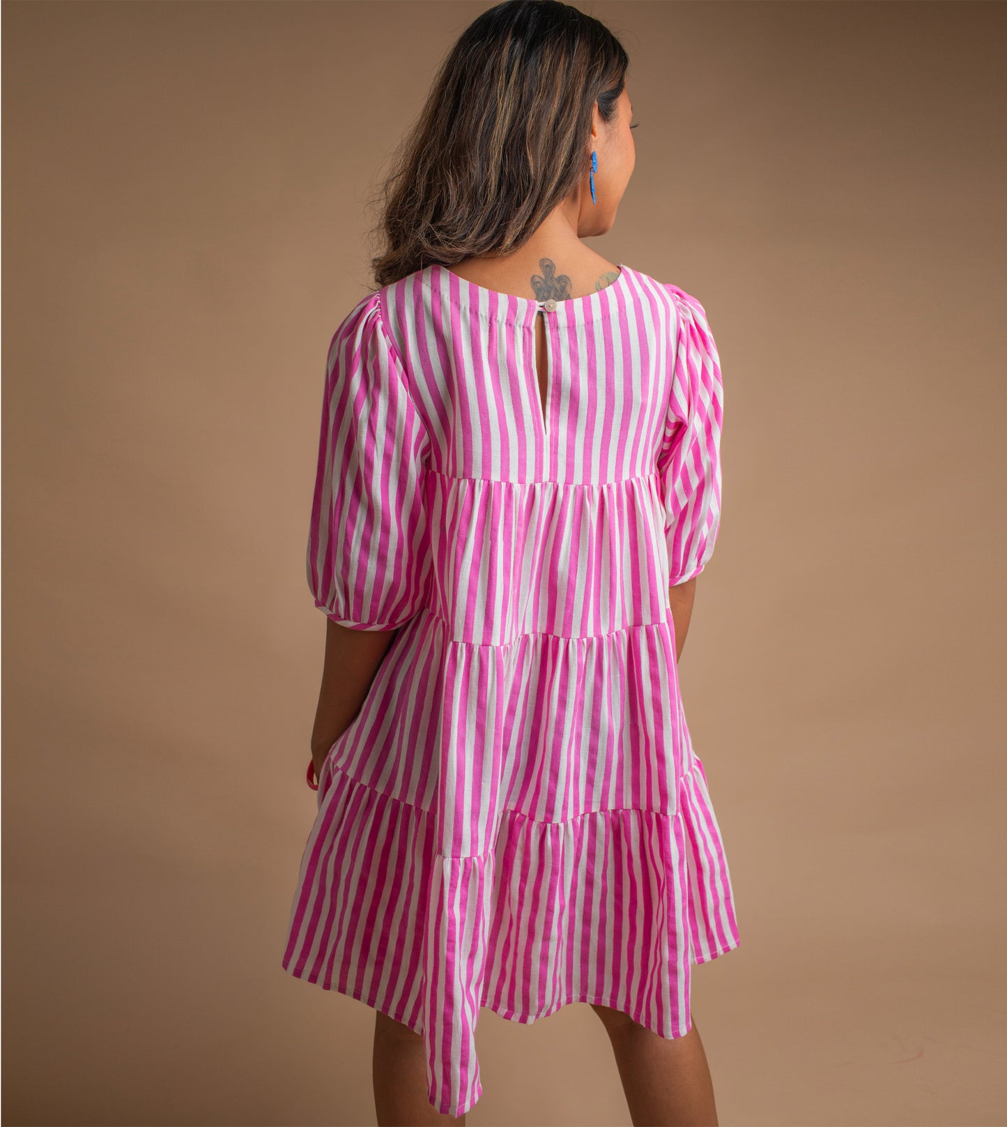 Asa Dress - Pink Stripes