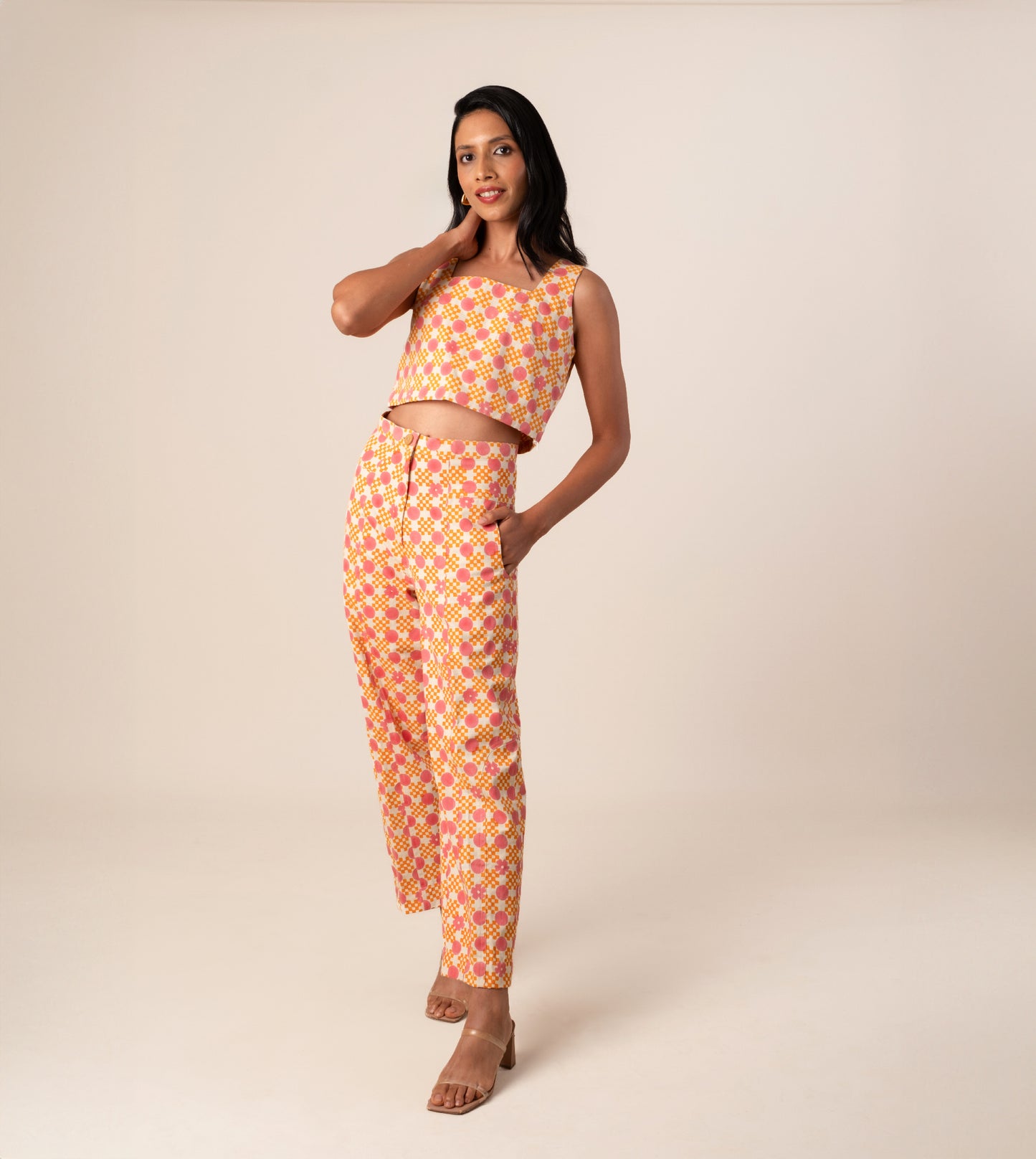 Emi Pants - Floral Gingham