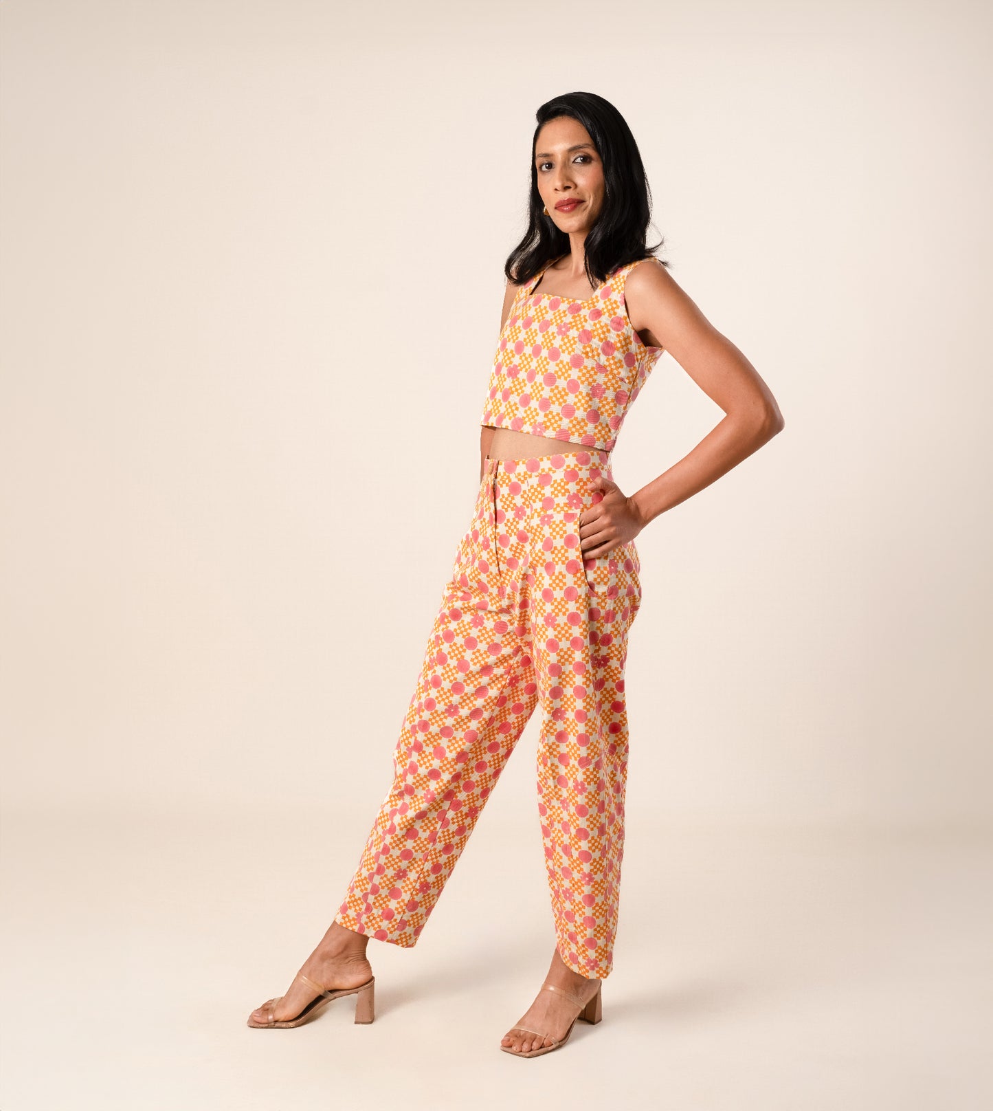 Emi Pants - Floral Gingham