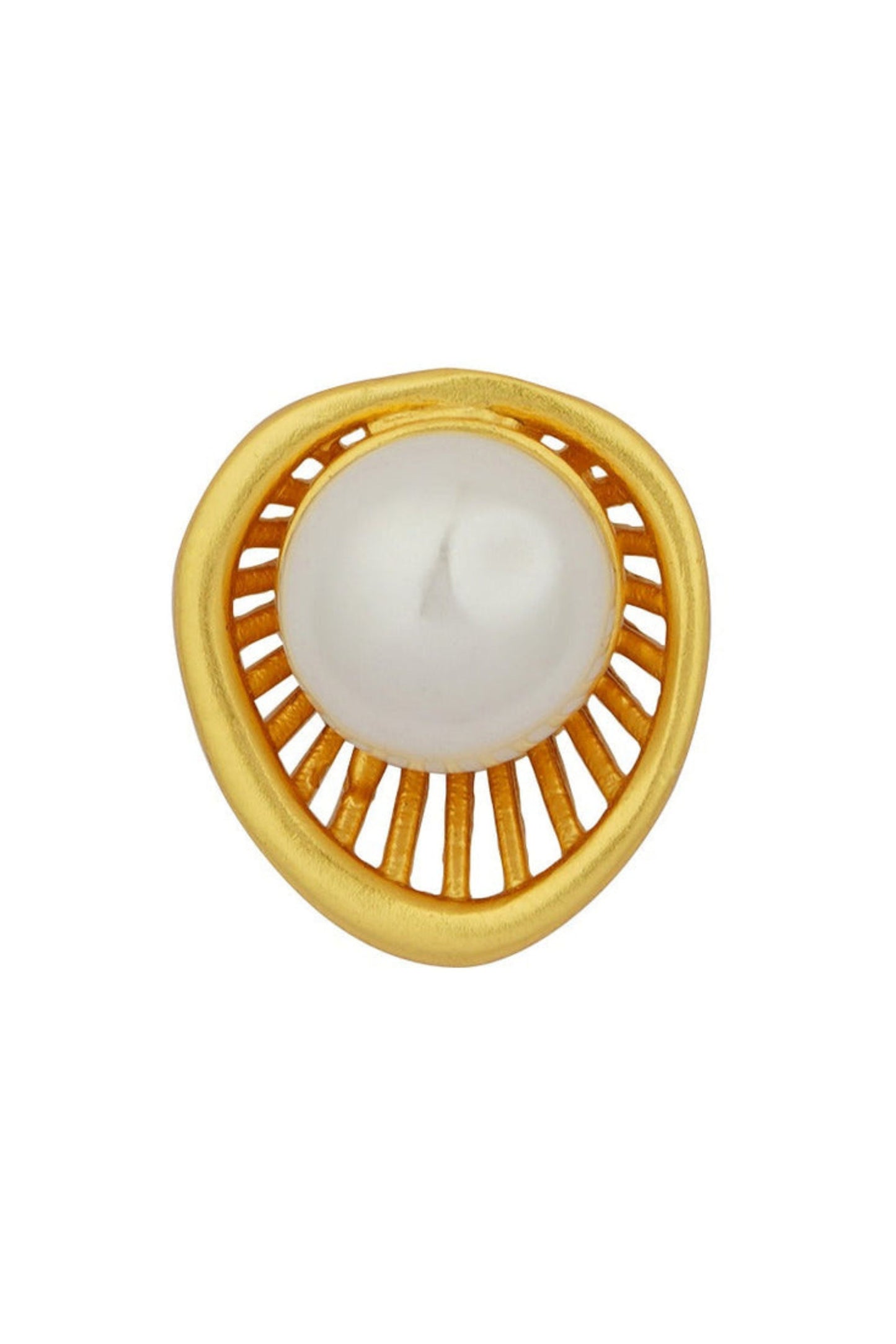 Pearl Zoned Stud Earrings