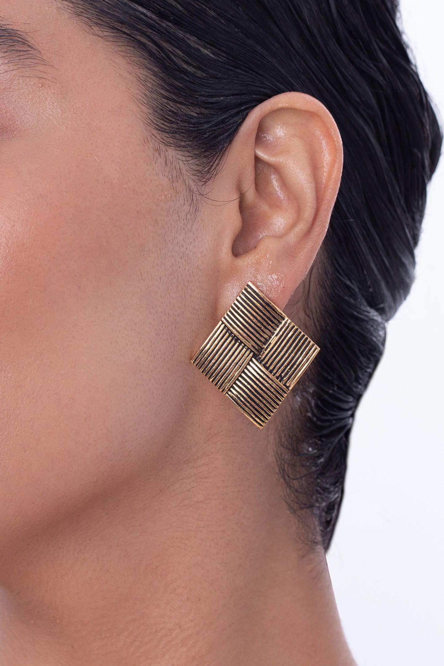 Textured Square Studs