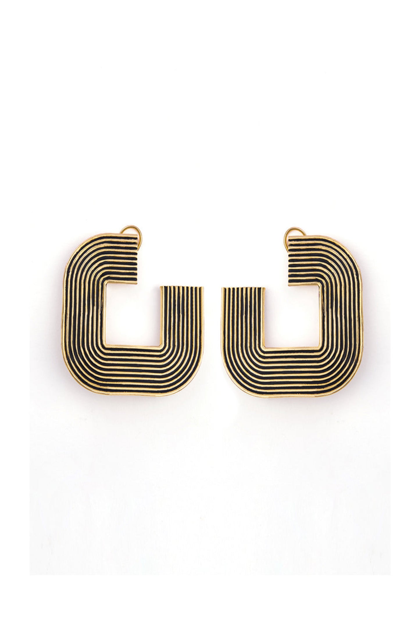 Textured Chunky Open Oval Studs
