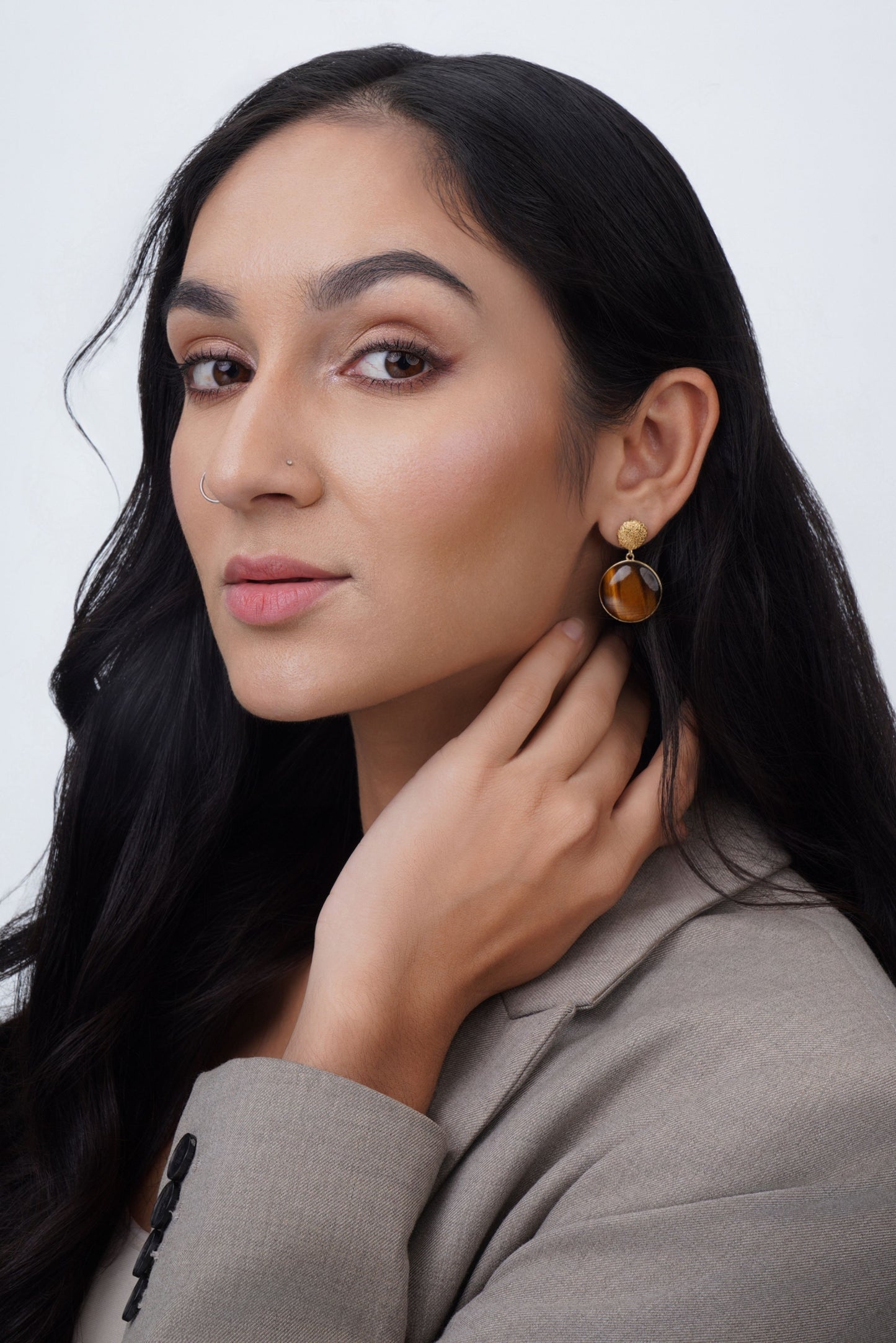 Enchant Earrings - Tigers Eye