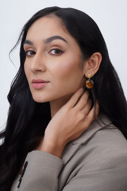 Enchant Earrings - Tigers Eye