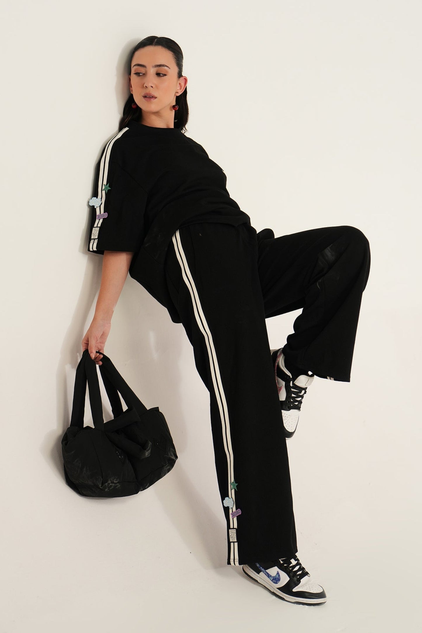 Quilted handbag - black