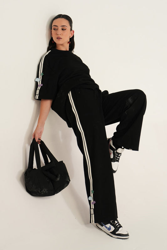 Quilted handbag - black