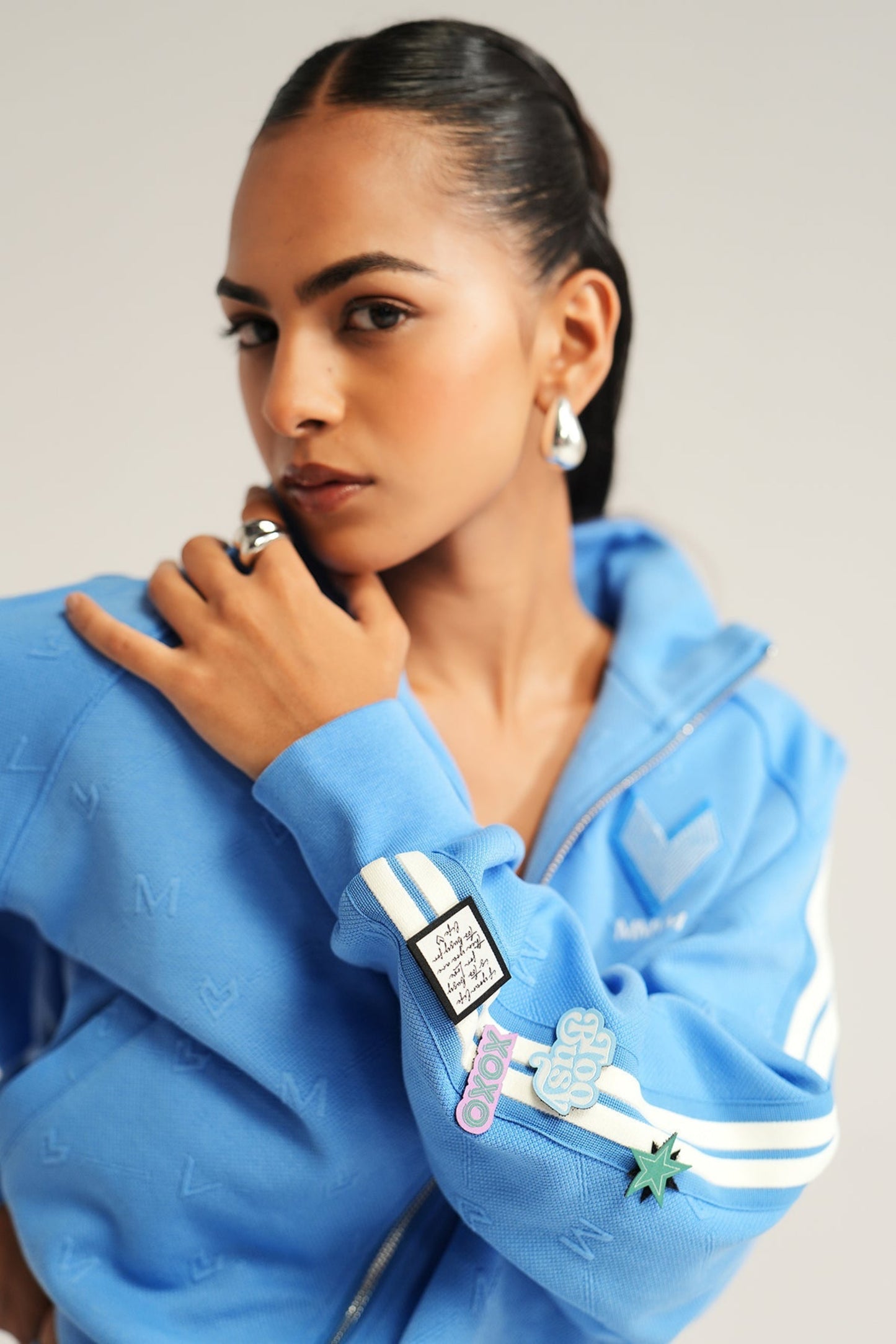 Oversized jacket - azure blue