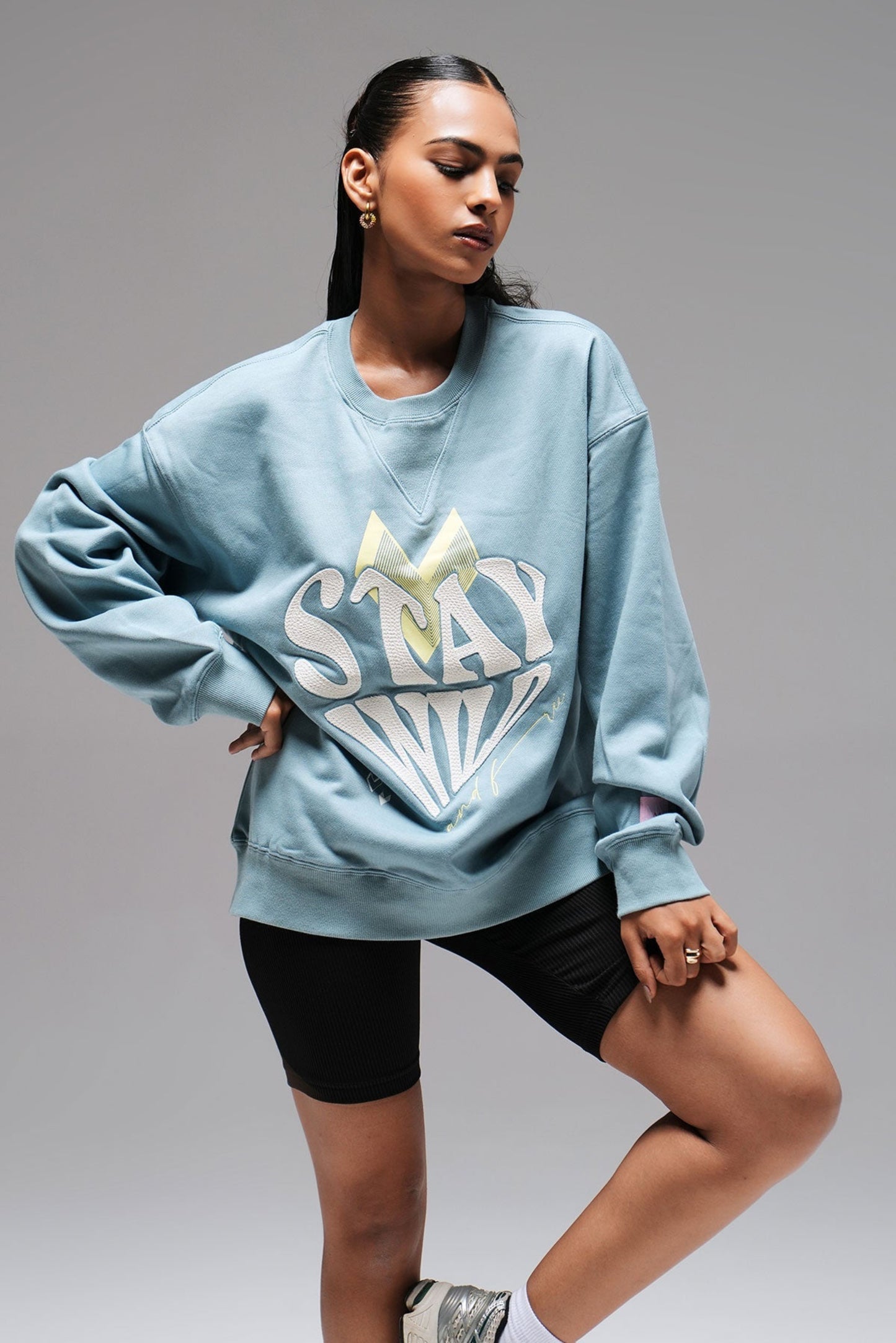 Oversized sweatshirt - light turquoise