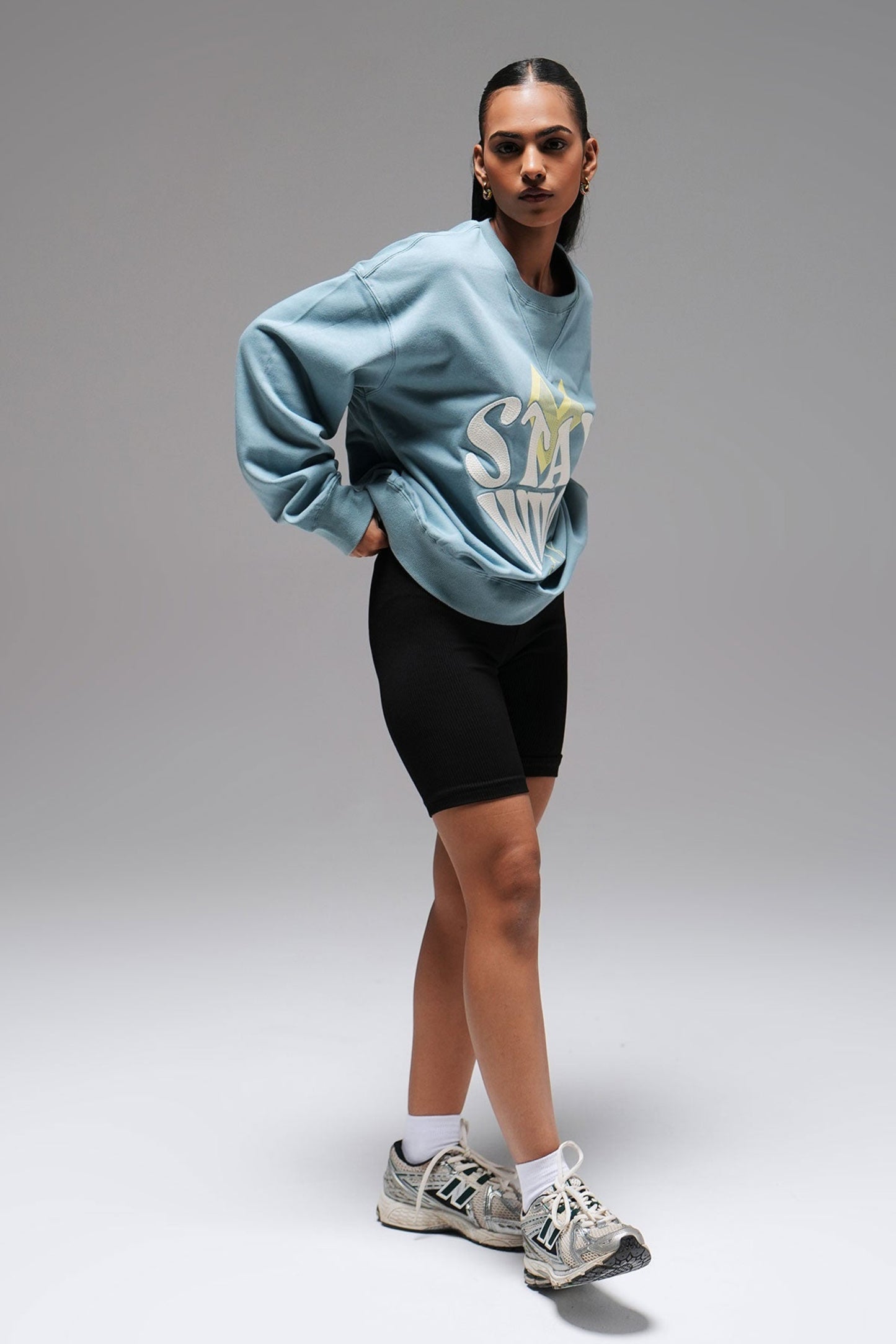 Oversized sweatshirt - light turquoise