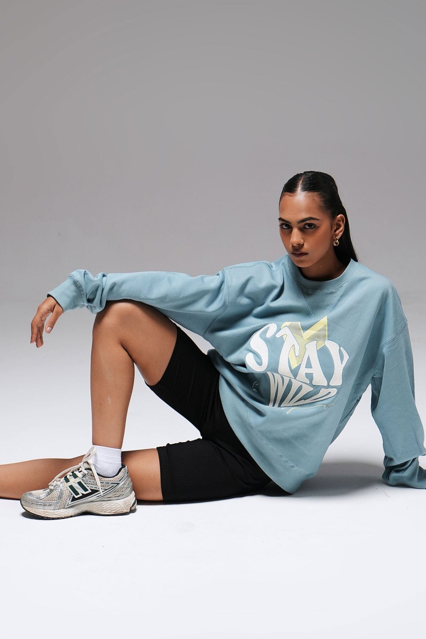 Oversized sweatshirt - light turquoise