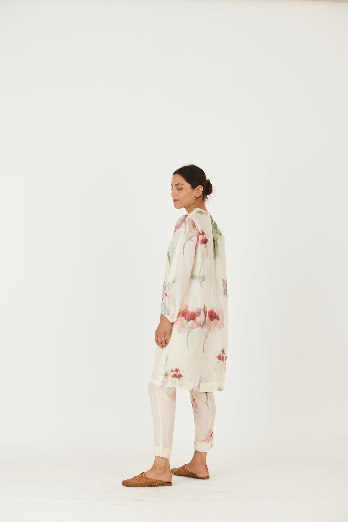 JULIET WHITE SILK KURTA SET