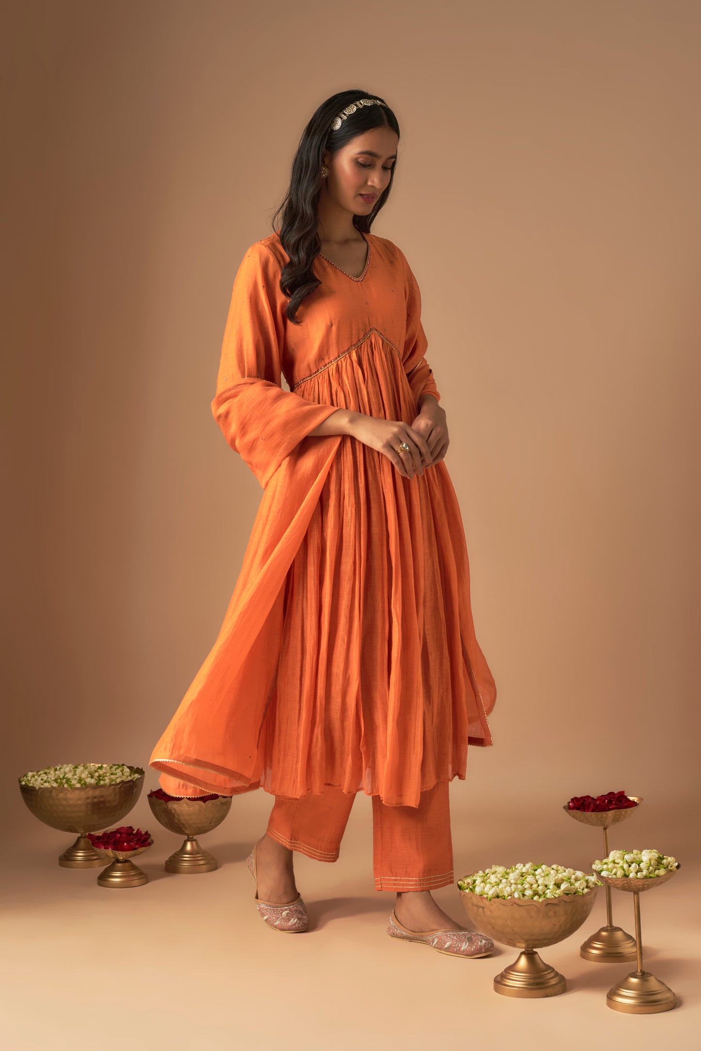 Leher Kediyu Kurta Set