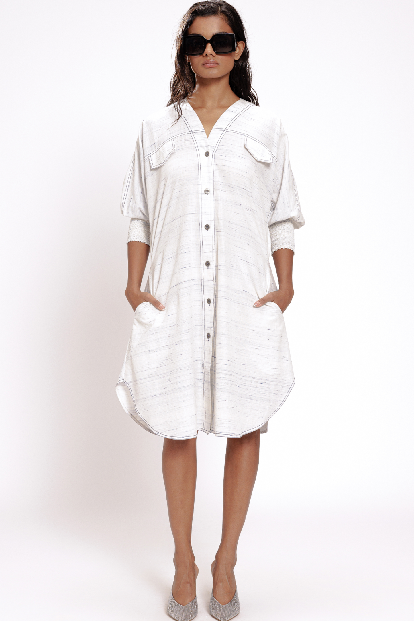 Malai Kulfi Shirt Dress