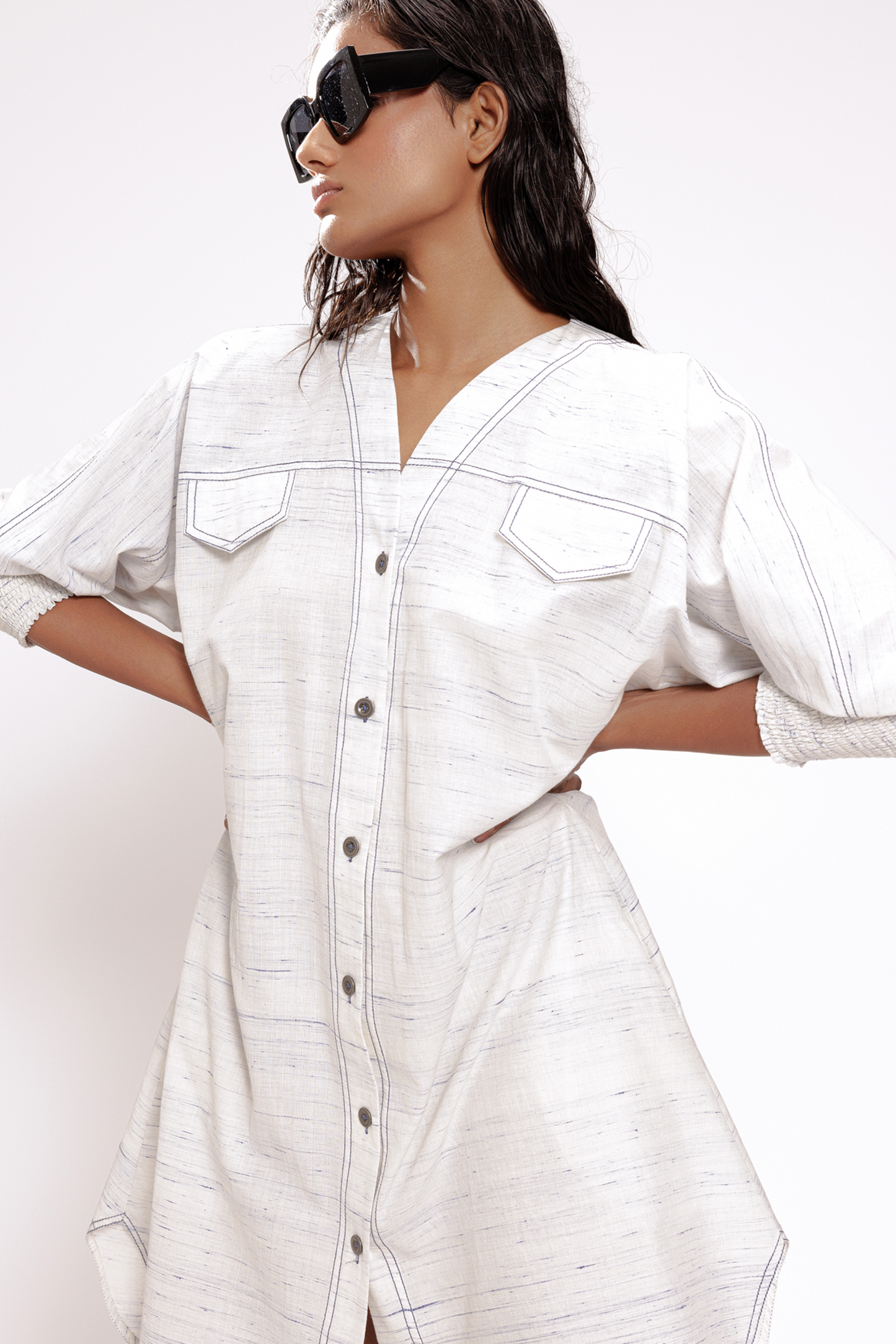 Malai Kulfi Shirt Dress