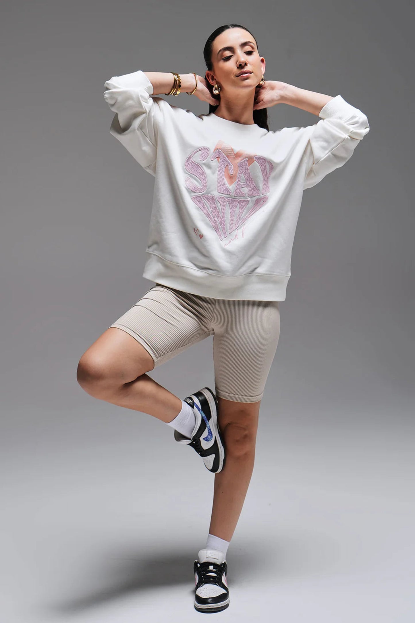 Full length sweatshirt - off white