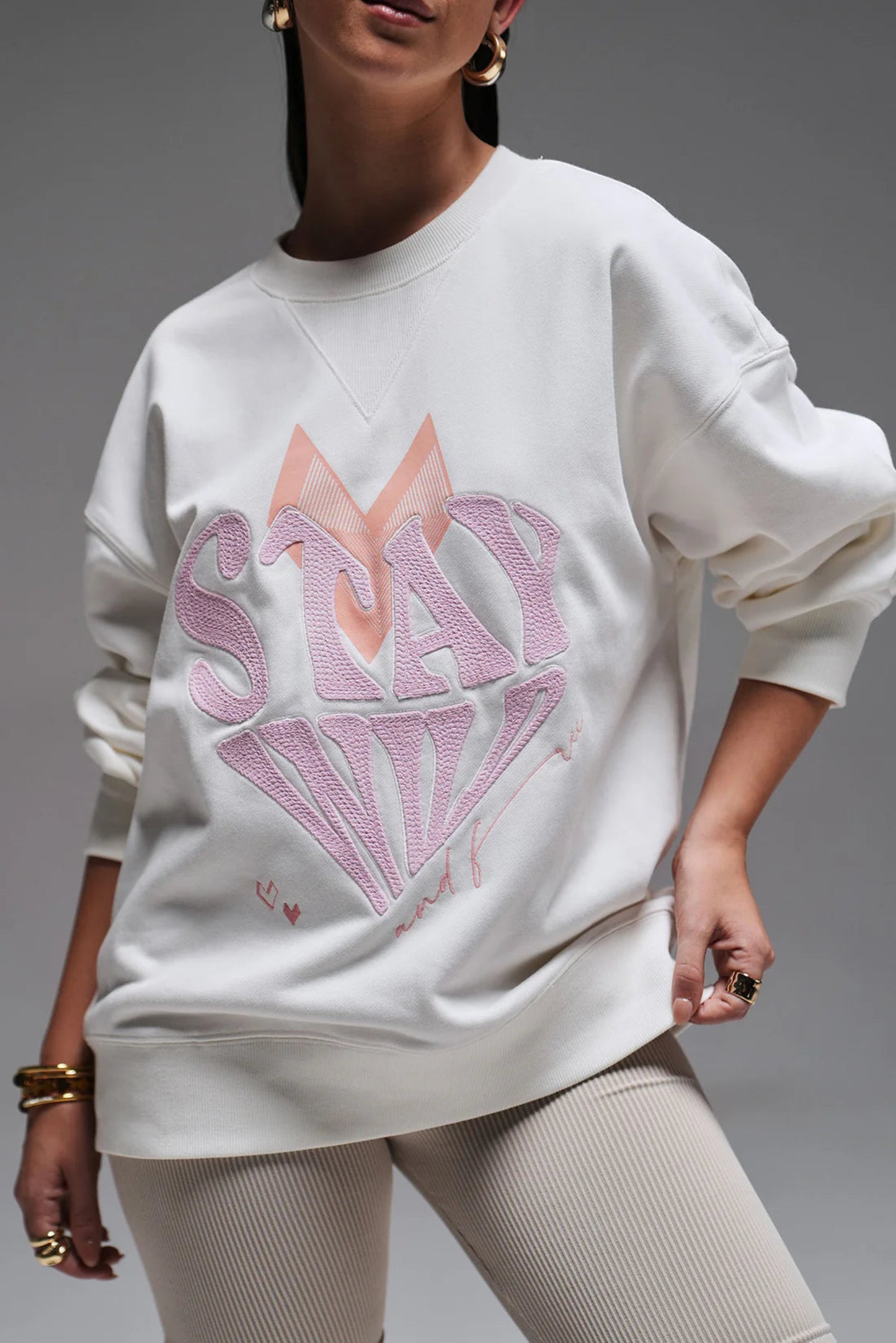 Full length sweatshirt - off white