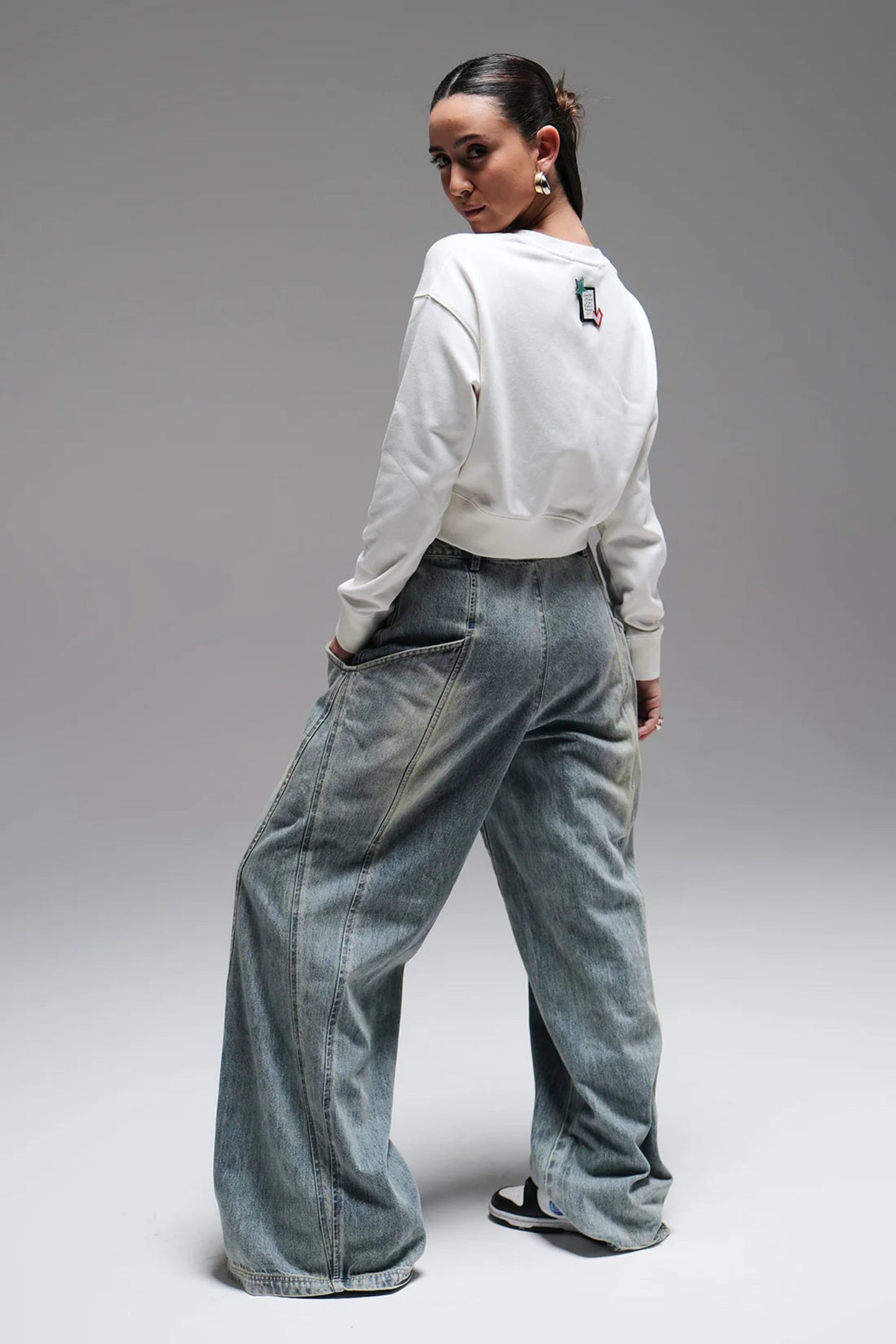 Cropped sweatshirt - off white
