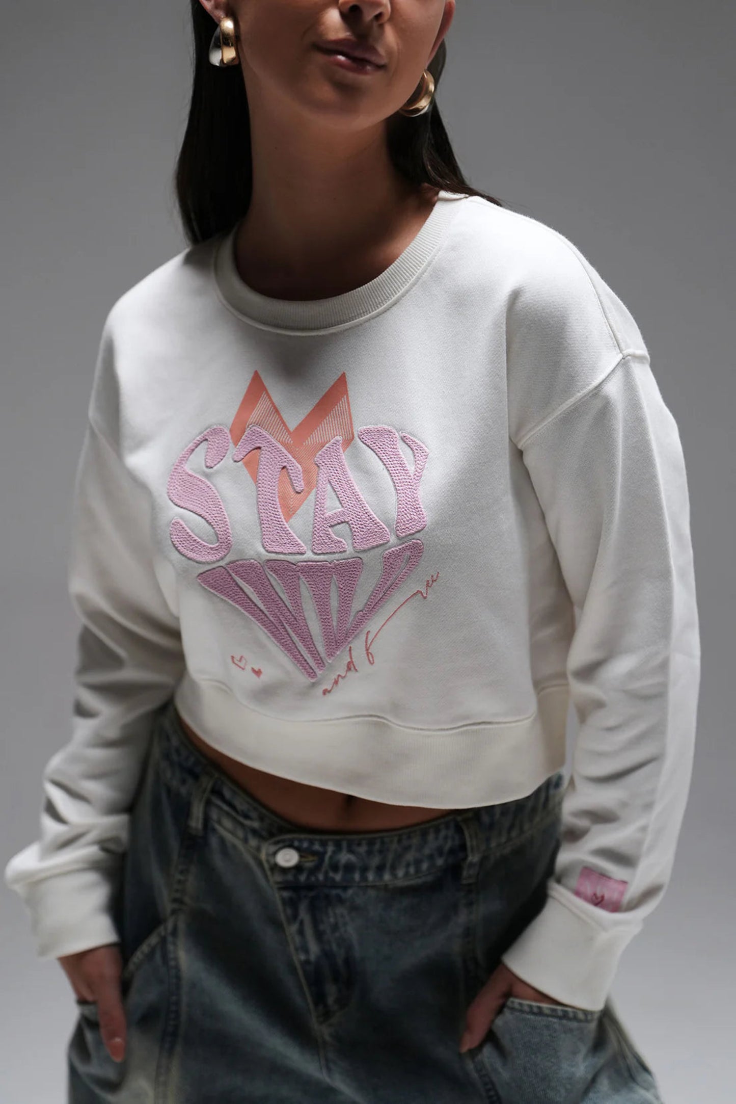 Cropped sweatshirt - off white