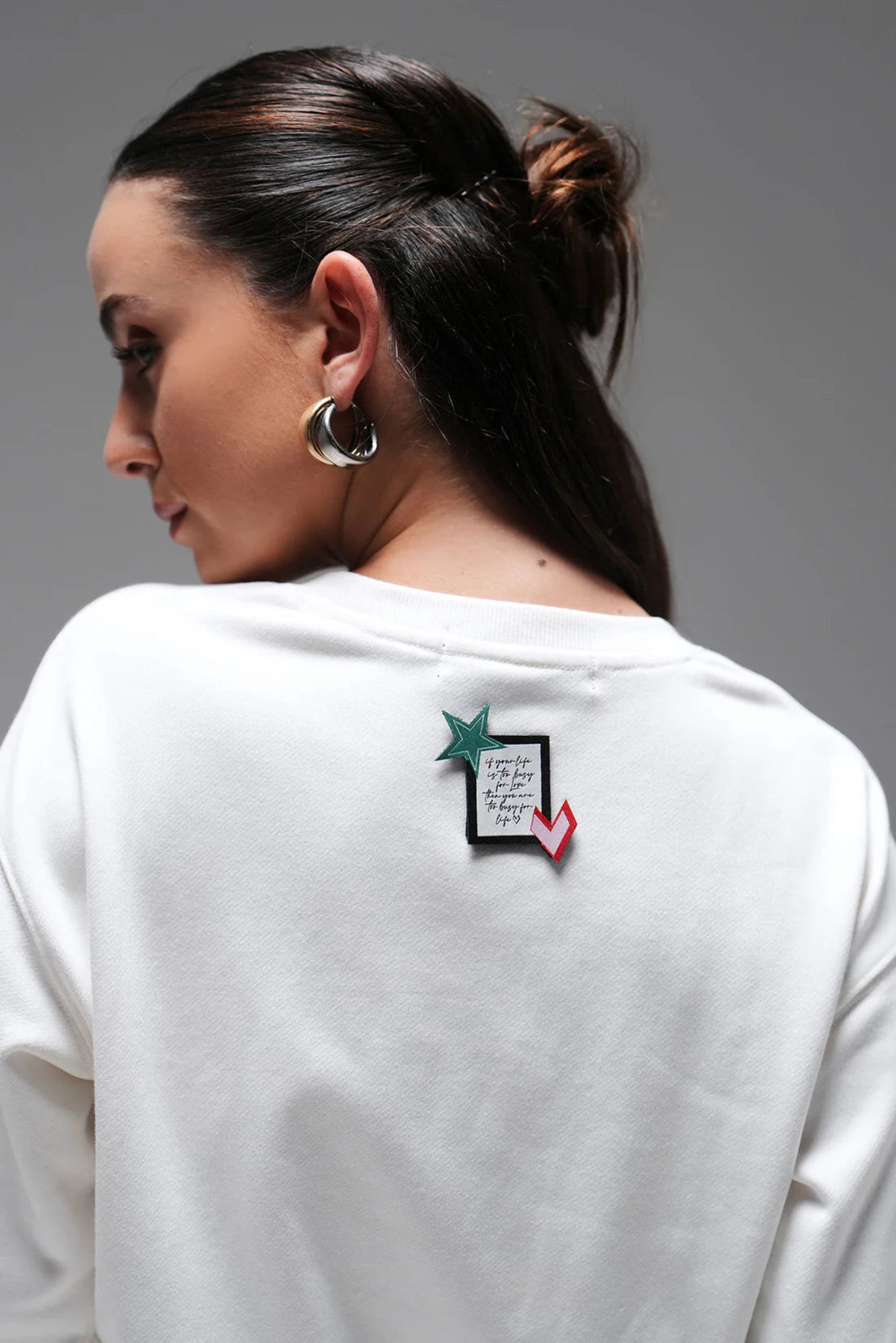 Cropped sweatshirt - off white
