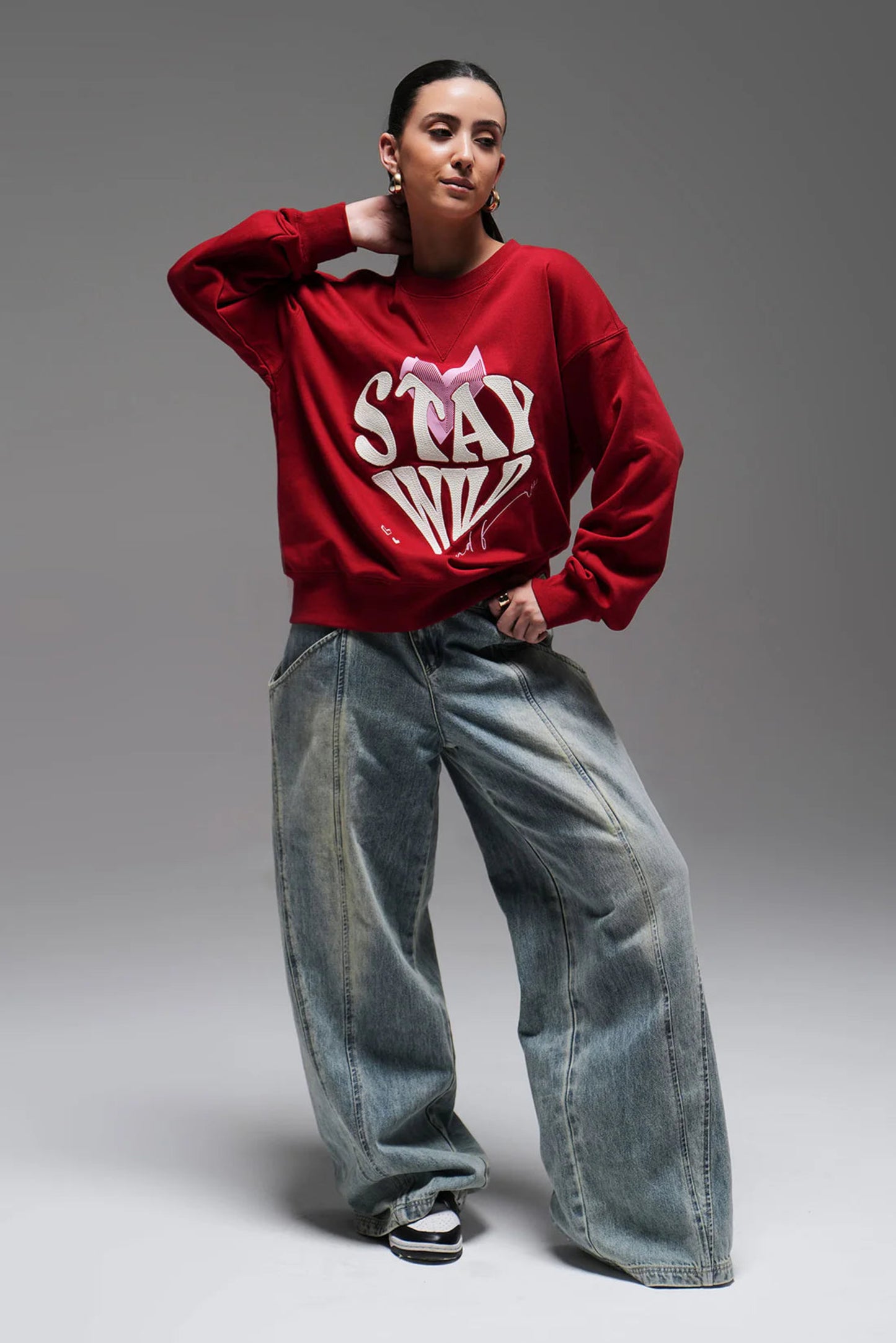 Full length sweatshirt - red