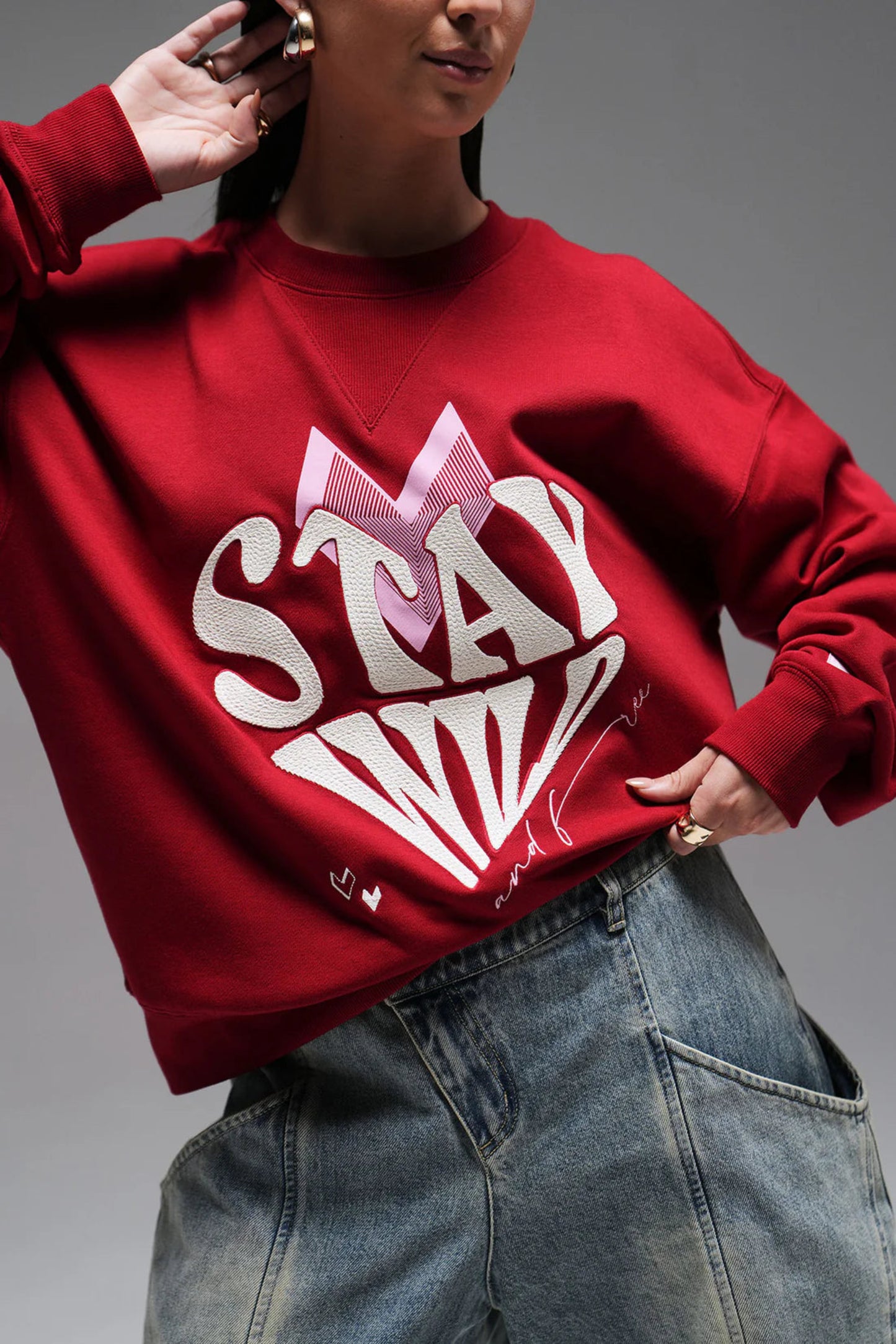 Full length sweatshirt - red