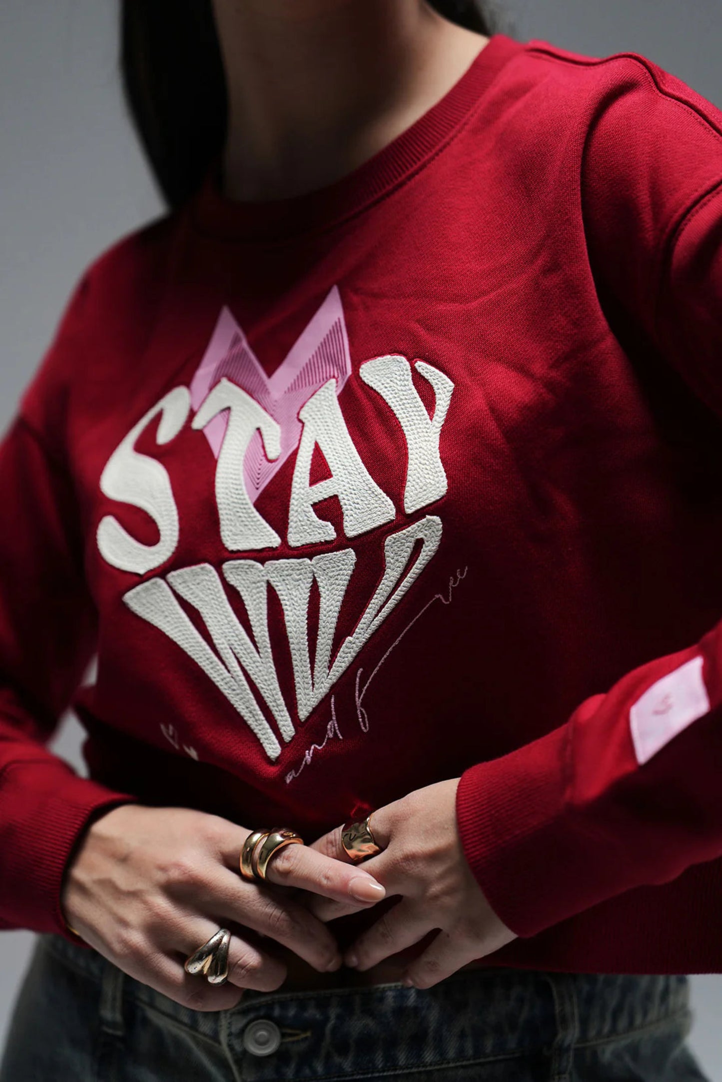 Cropped sweatshirt - red