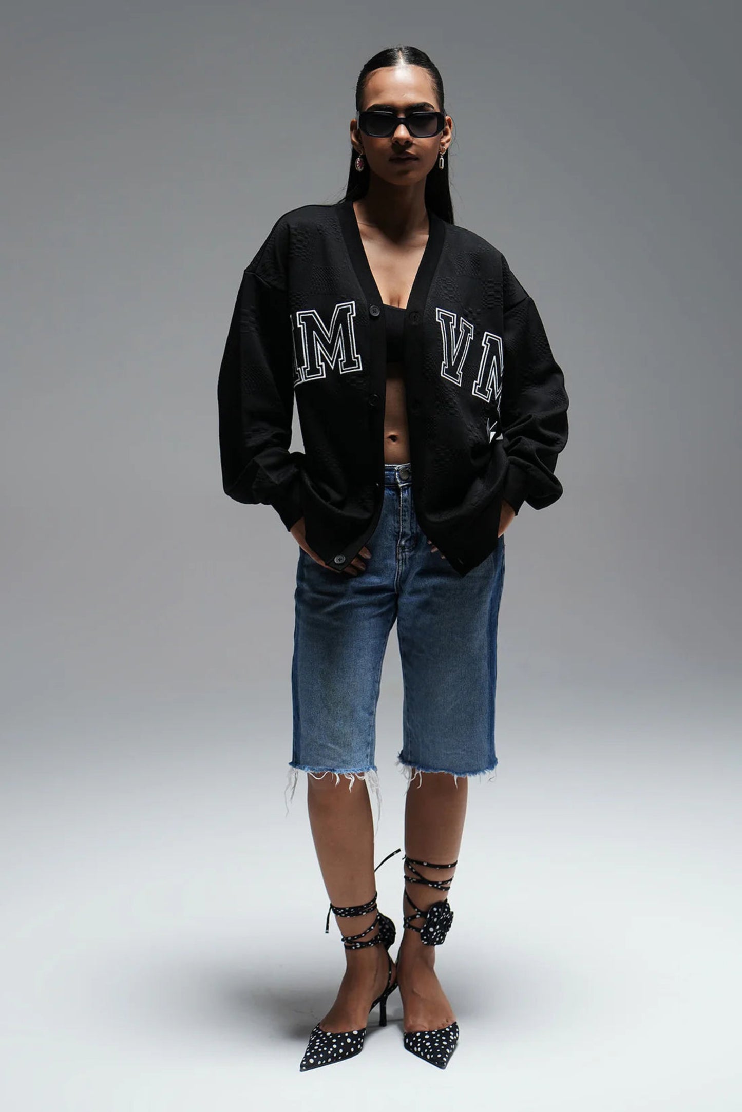 Button up cardigan - black