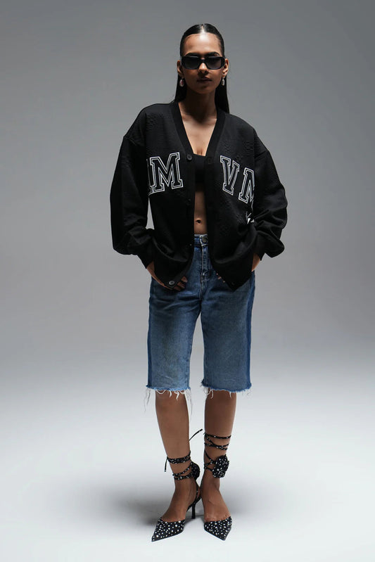 Button up cardigan - black
